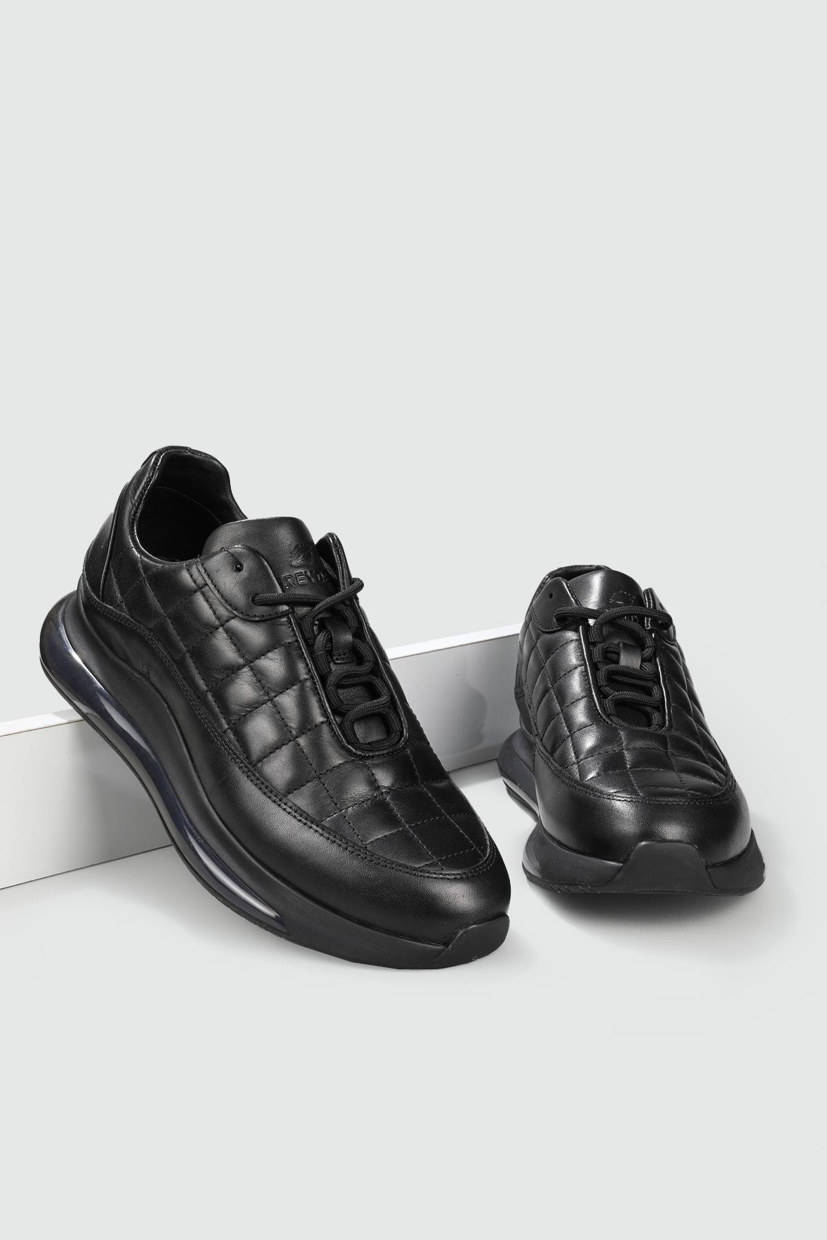 Hakiki Deri Rahat Comfort Siyah Erkek Ayakkabı 14732 Erkek Rahat & Confort Anatomik Greyder GREYDER 14732 MER SNEAKER AYAK