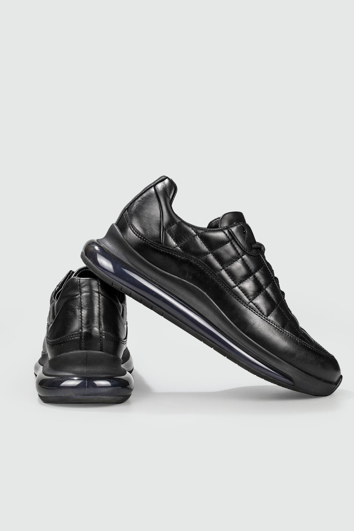 Hakiki Deri Rahat Comfort Siyah Erkek Ayakkabı 14732 Erkek Rahat & Confort Anatomik Greyder GREYDER 14732 MER SNEAKER AYAK