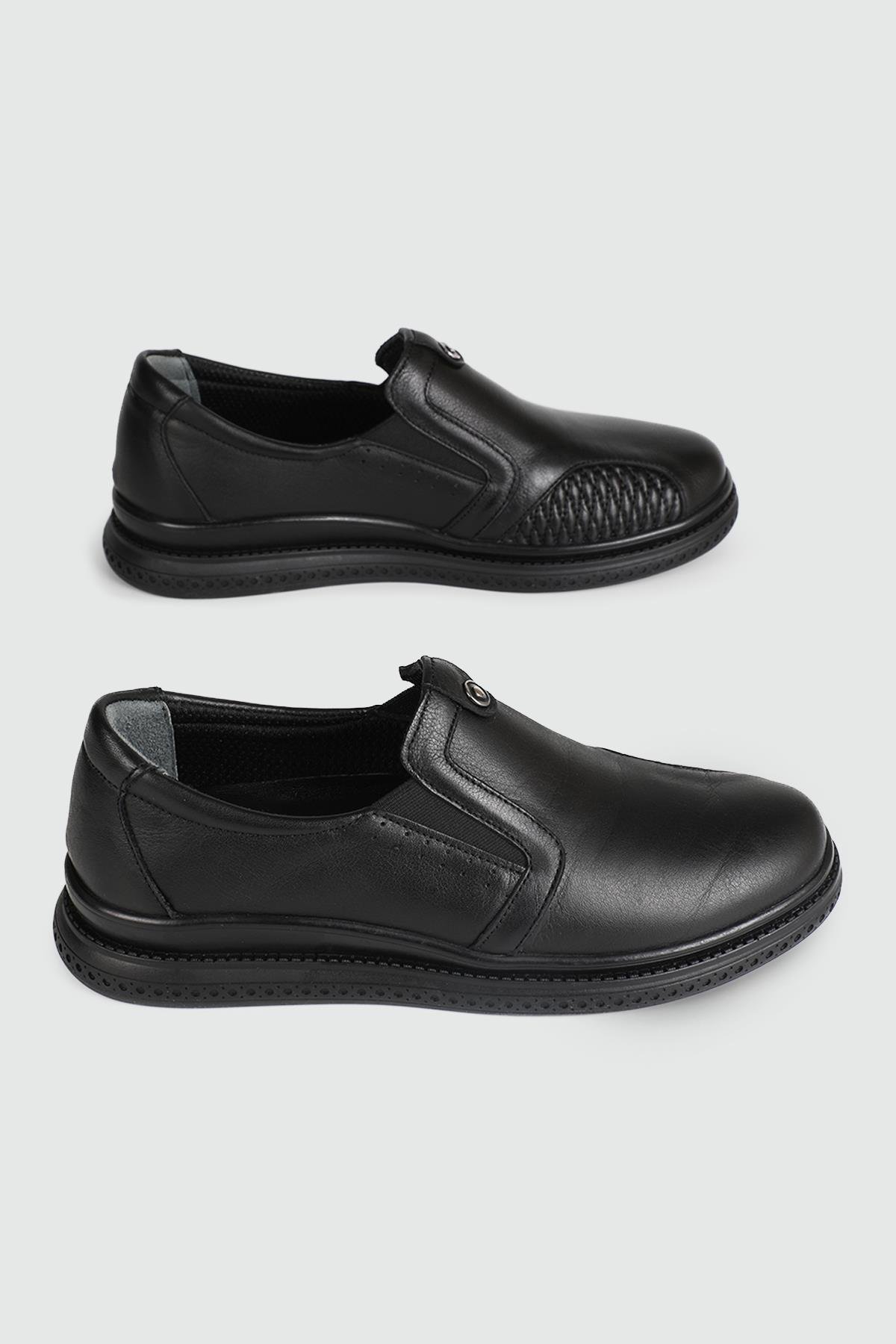 Hakiki Deri Topuklu Siyah Kadın Ayakkabı FB-8609 Kadın Günlük Ayakkabı Cıtyzen Cityzen FB-8609 Kauçuk Zen 25K