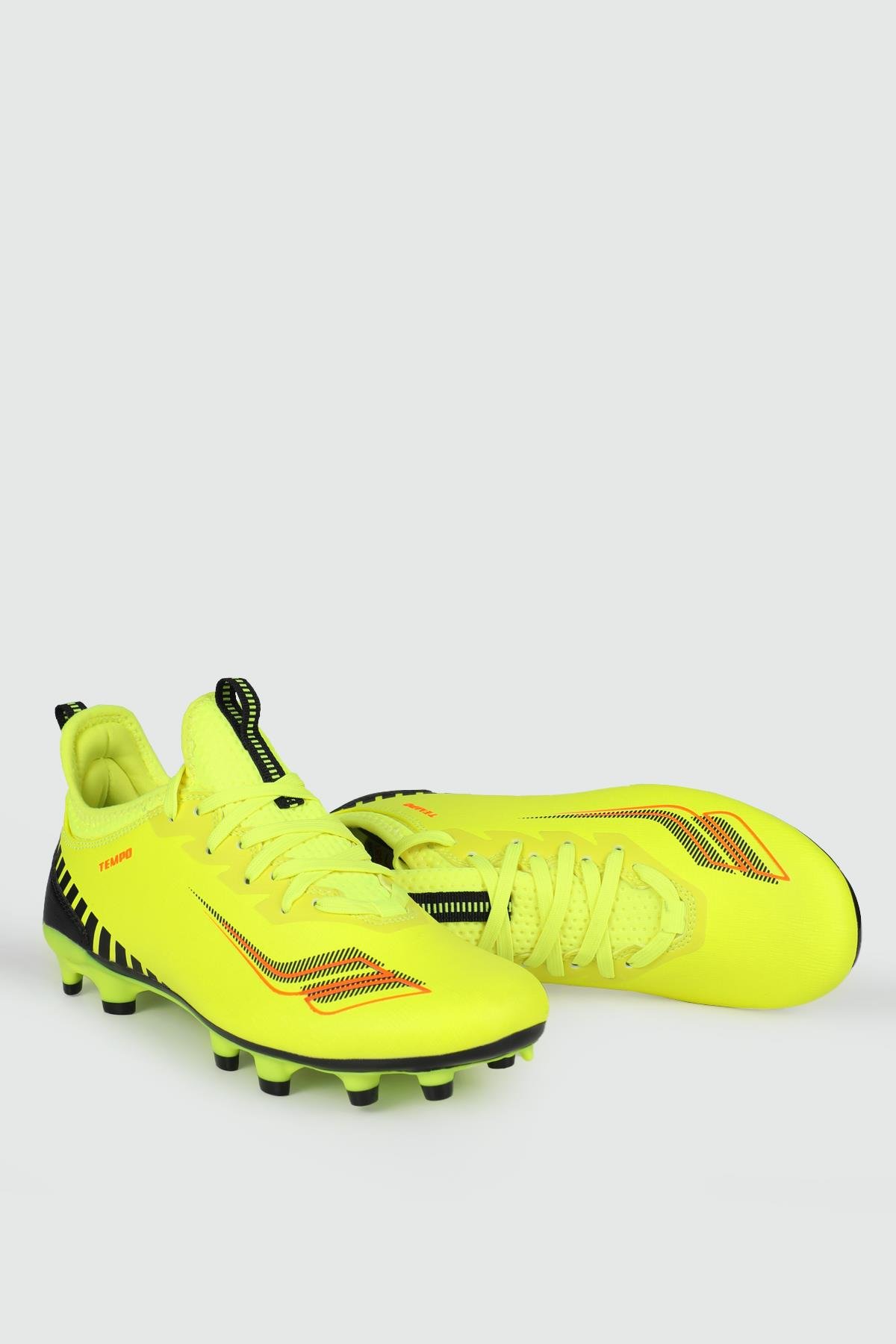 Halı Saha Krampon Fosfor Yeşil Unisex Spor Ayakkabı TEMPO Unisex Futbol Lescon LESCON TEMPO-2 UN