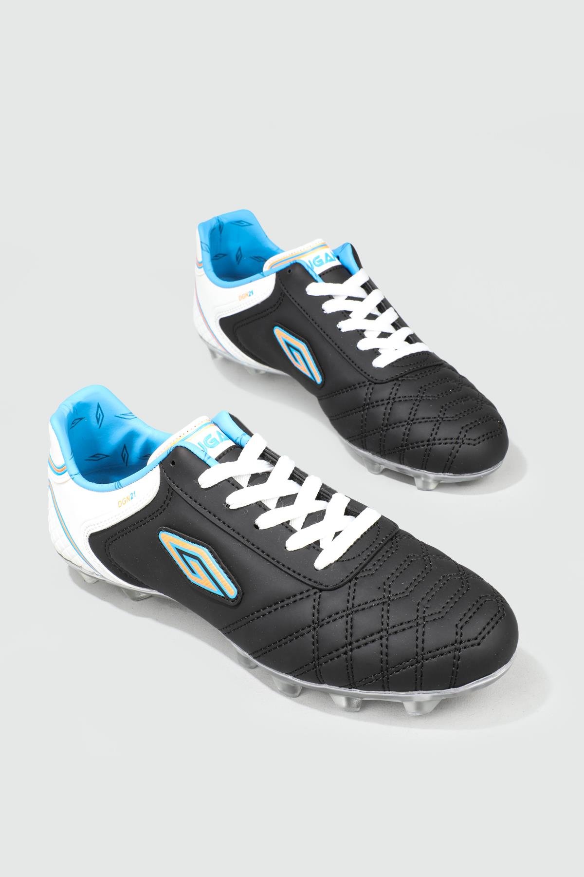 Halı Saha Krampon Siyah Beyaz Erkek Spor Ayakkabı 2101 Erkek Futbol Dugana DUGANA 2101 Erkek Krampon