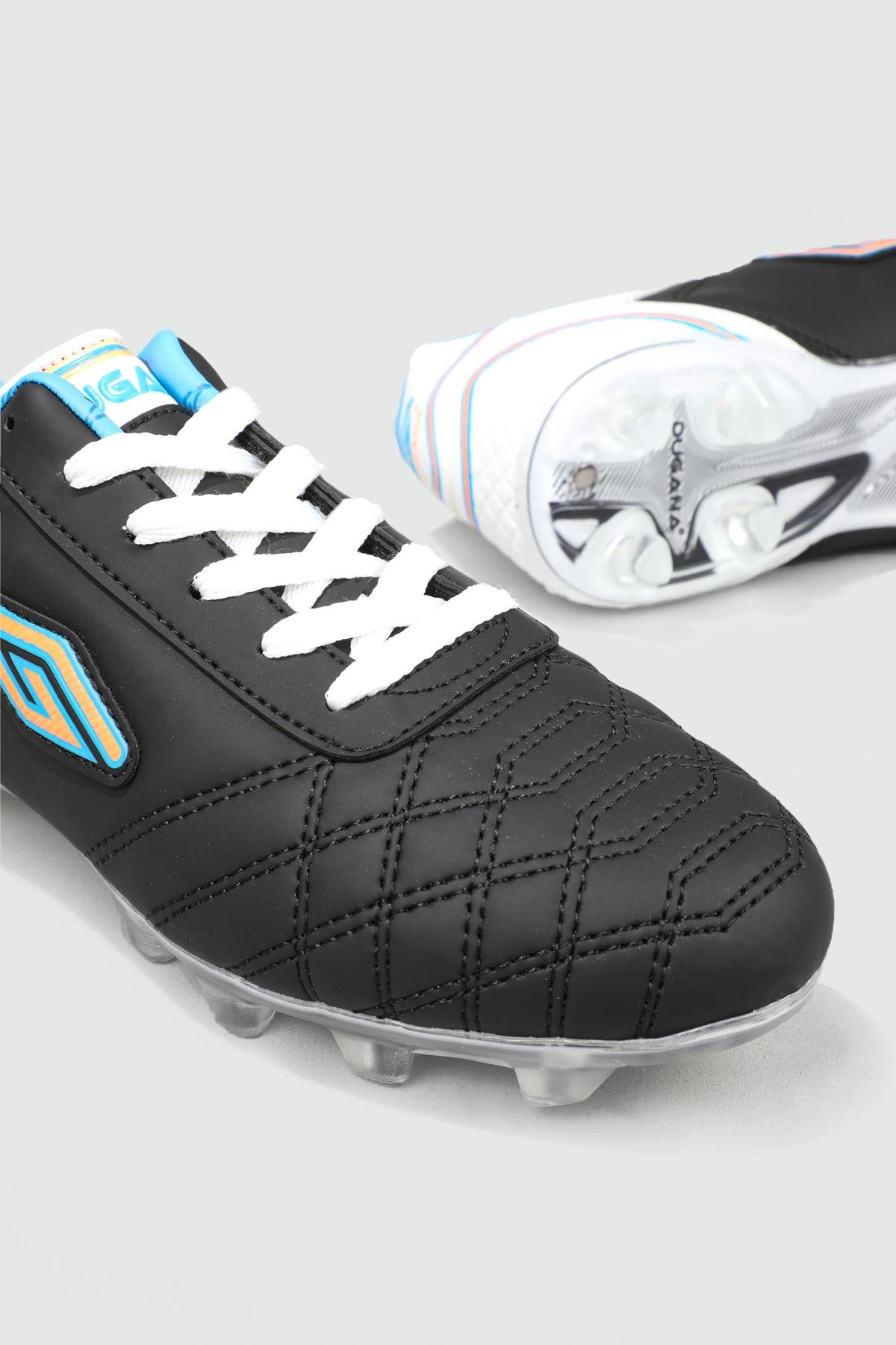 Halı Saha Krampon Siyah Beyaz Erkek Spor Ayakkabı 2101 Erkek Futbol Dugana DUGANA 2101 Erkek Krampon