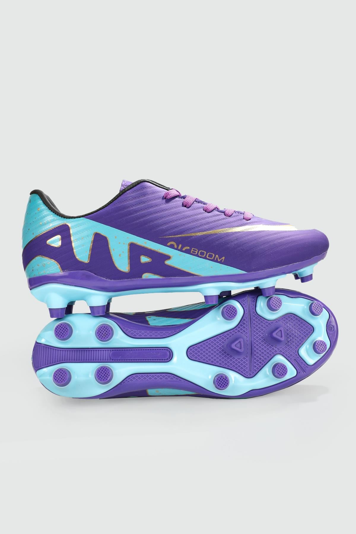 Halı Saha Mor Turkuaz Unisex Spor Ayakkabı 570 Unisex Futbol Twingo LALİGA 570 Unisex Krampon
