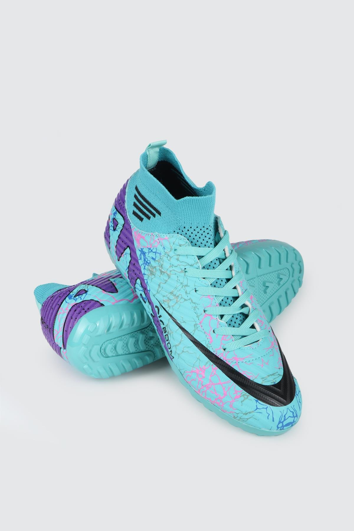 Halı Saha Nar Gümüş Desenli Erkek Spor Ayakkabı LLG565 Erkek Futbol Twingo LALİGA 565 Erkek H.S 24Y