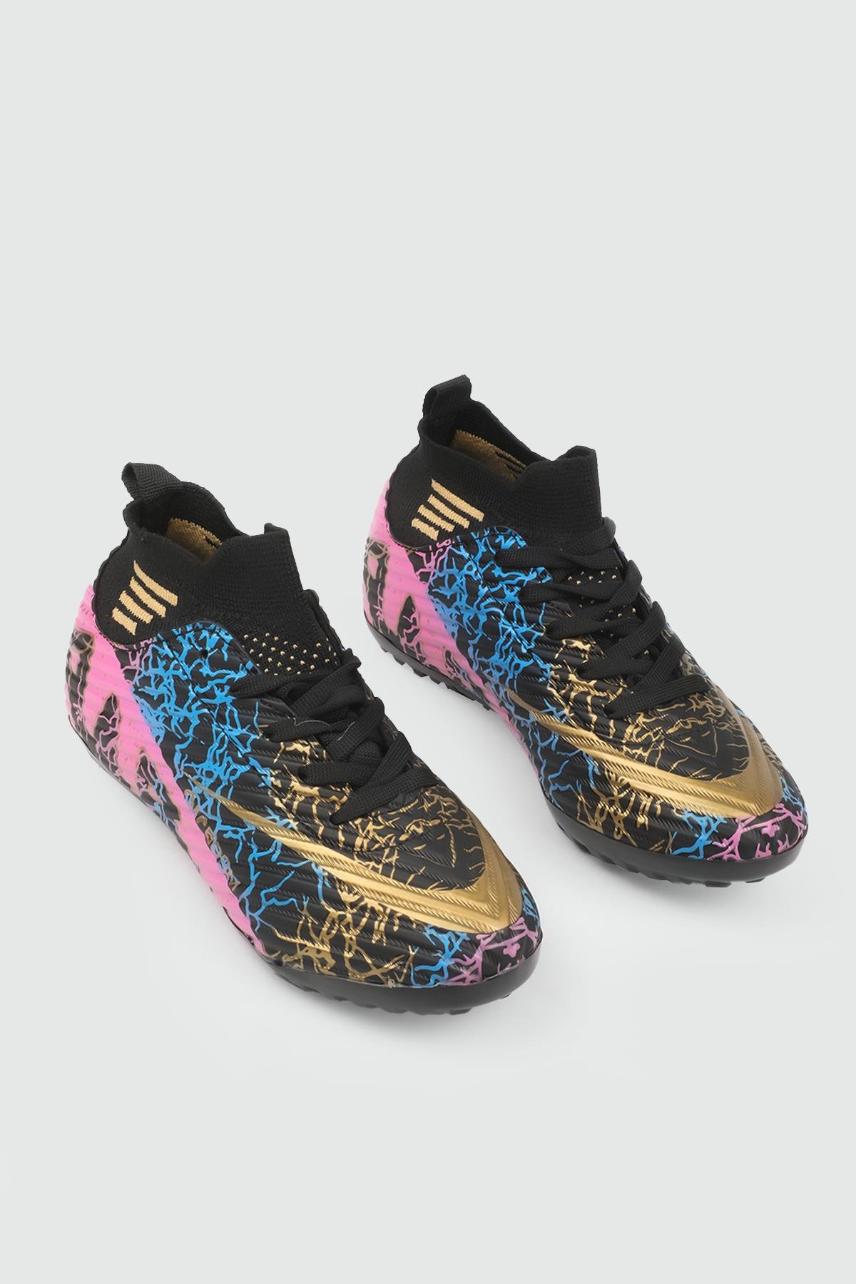 Halı Saha Siyah Altın Desen Erkek Spor Ayakkabı 565 Unisex Futbol Twingo LALİGA 565 Filet 25Y