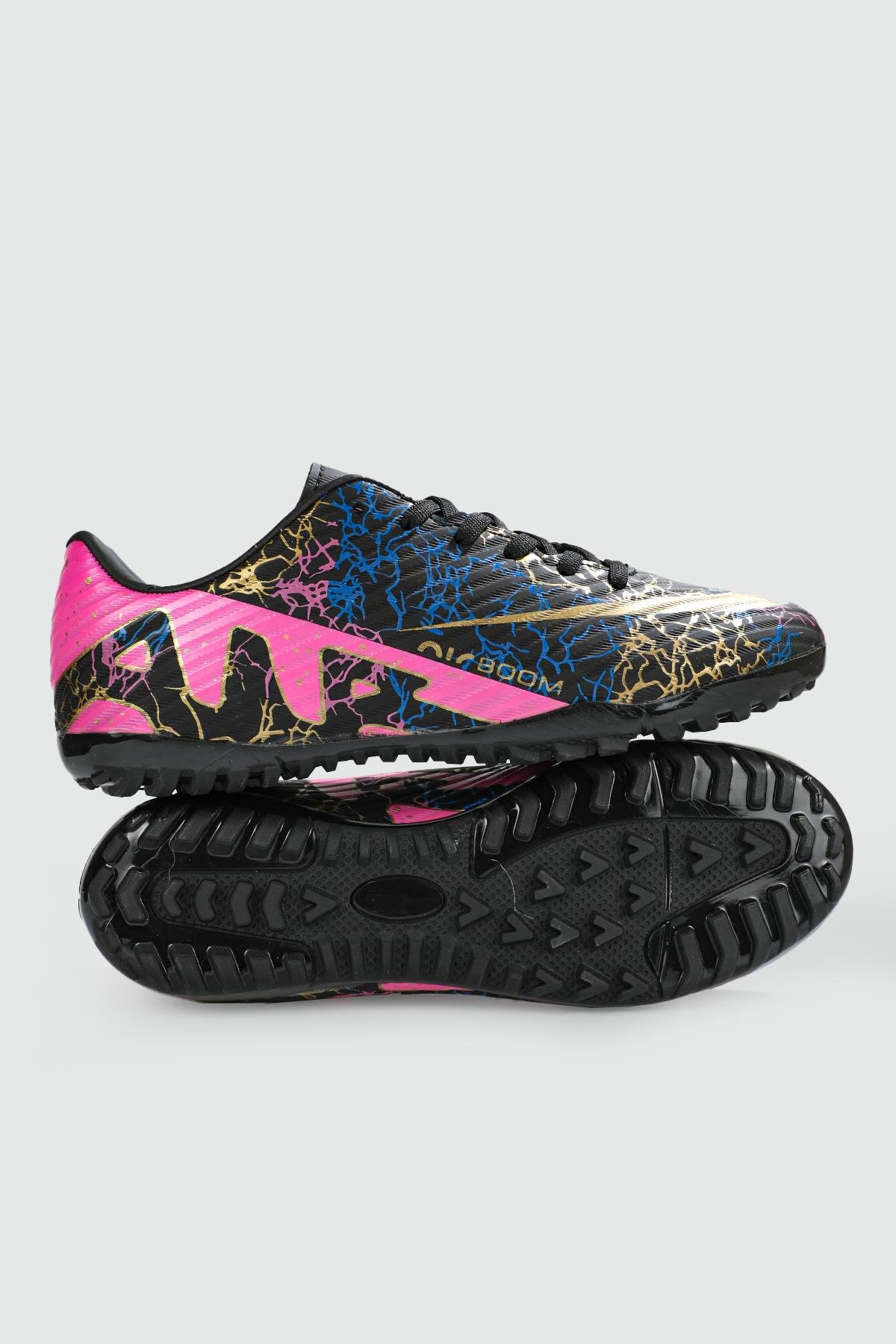 Halı Saha Siyah Altın Desen Unisex Spor Ayakkabı 570 Unisex Futbol Twingo LALİGA 570 Unisex H.S Ayakkabı