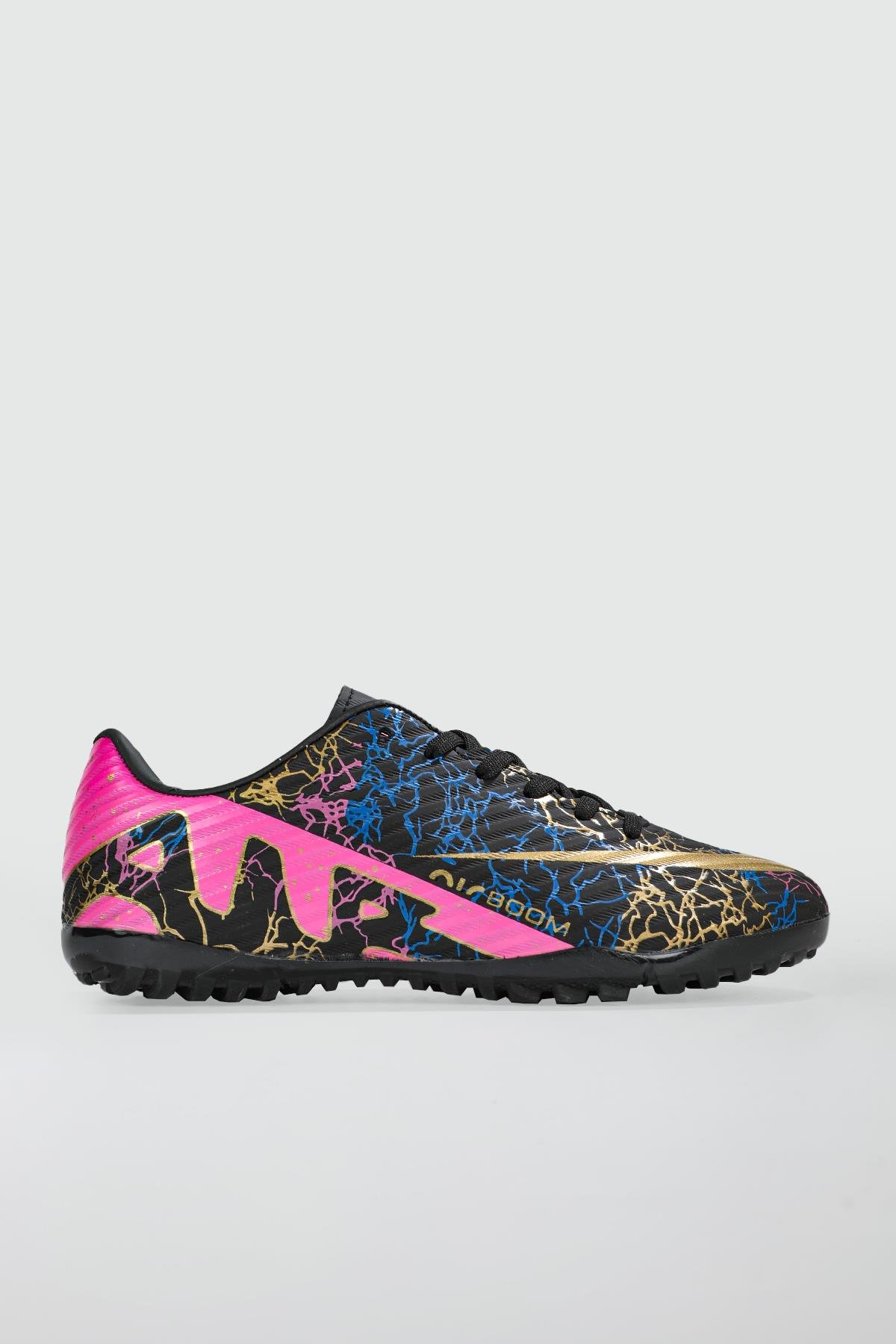 Halı Saha Siyah Altın Desen Unisex Spor Ayakkabı 570 Unisex Futbol Twingo LALİGA 570 Unisex H.S Ayakkabı