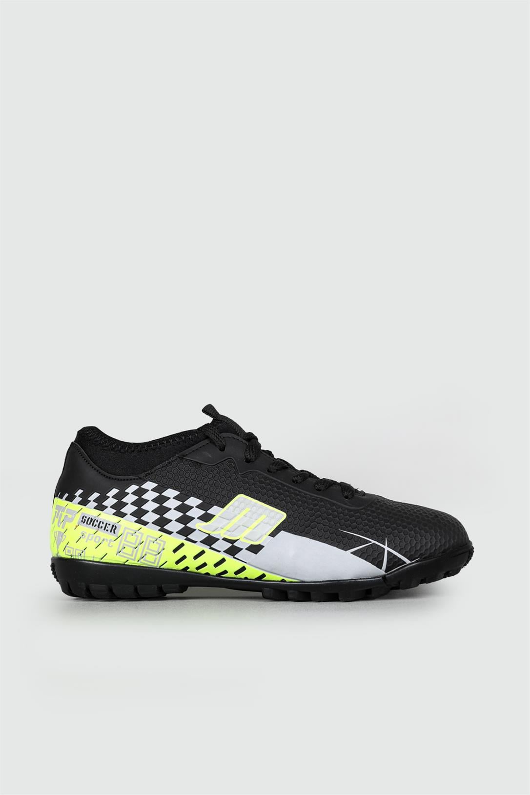 Halı Saha Siyah Sarı Unisex Spor Ayakkabı 231-1138 Erkek Futbol M.P M.P 231-1138 UNİSEX HALI