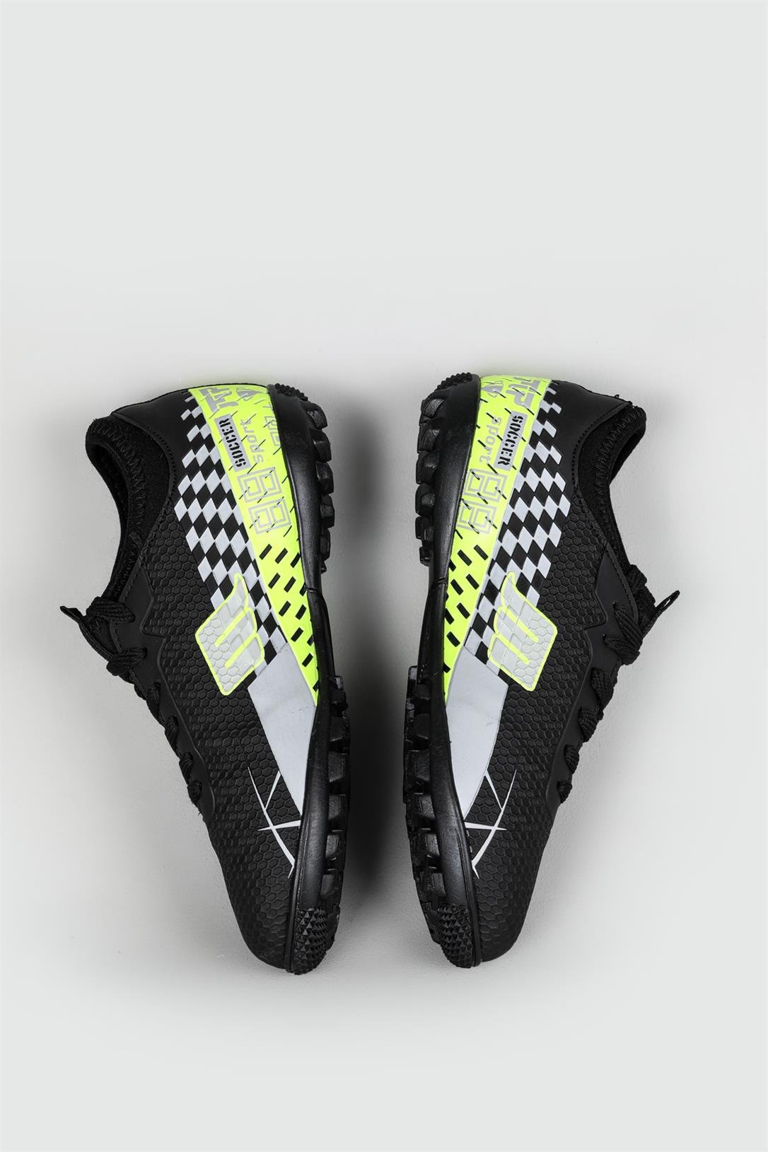 Halı Saha Siyah Sarı Unisex Spor Ayakkabı 231-1138 Erkek Futbol M.P M.P 231-1138 UNİSEX HALI