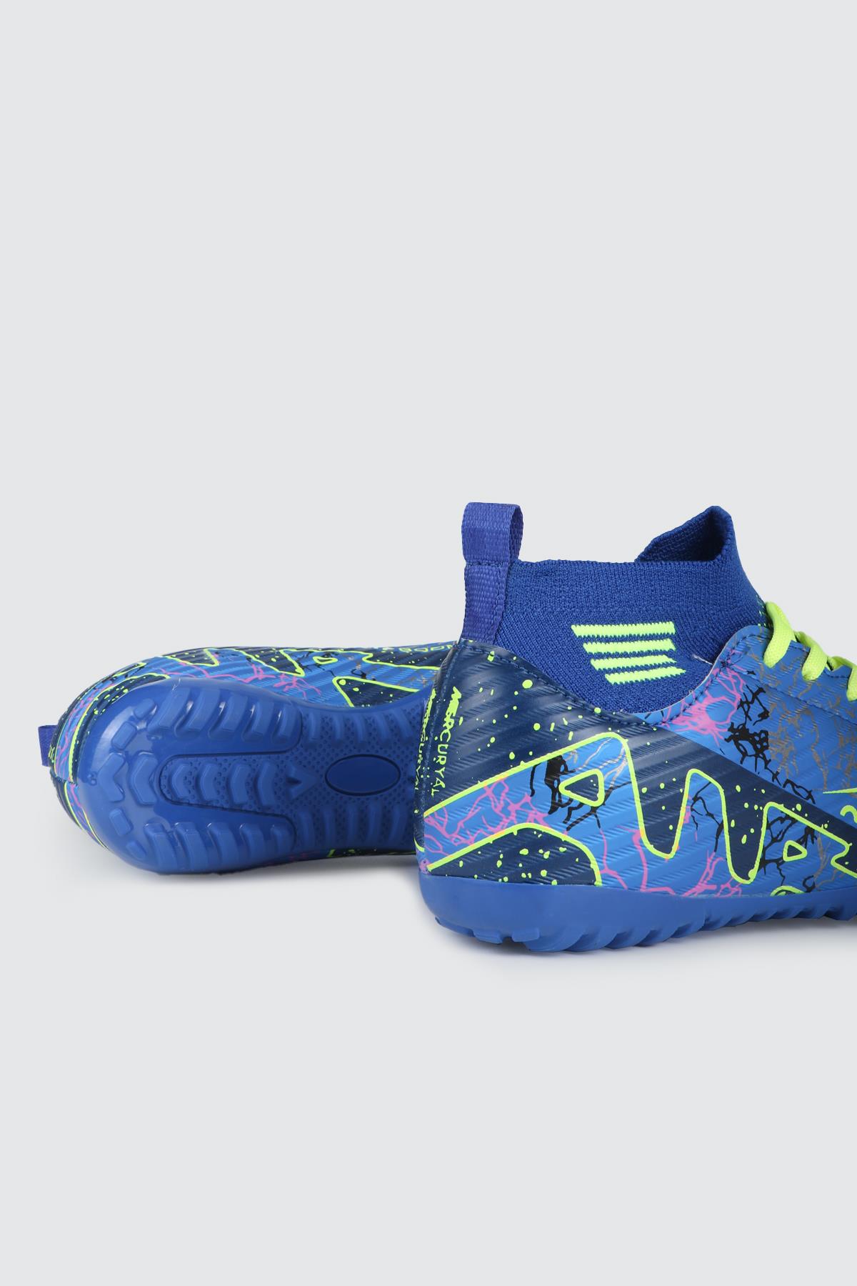 Halı Saha Turkuaz Mor Desen Erkek Spor Ayakkabı LLG565 Erkek Futbol Twingo LALİGA 565 Erkek H.S 24Y