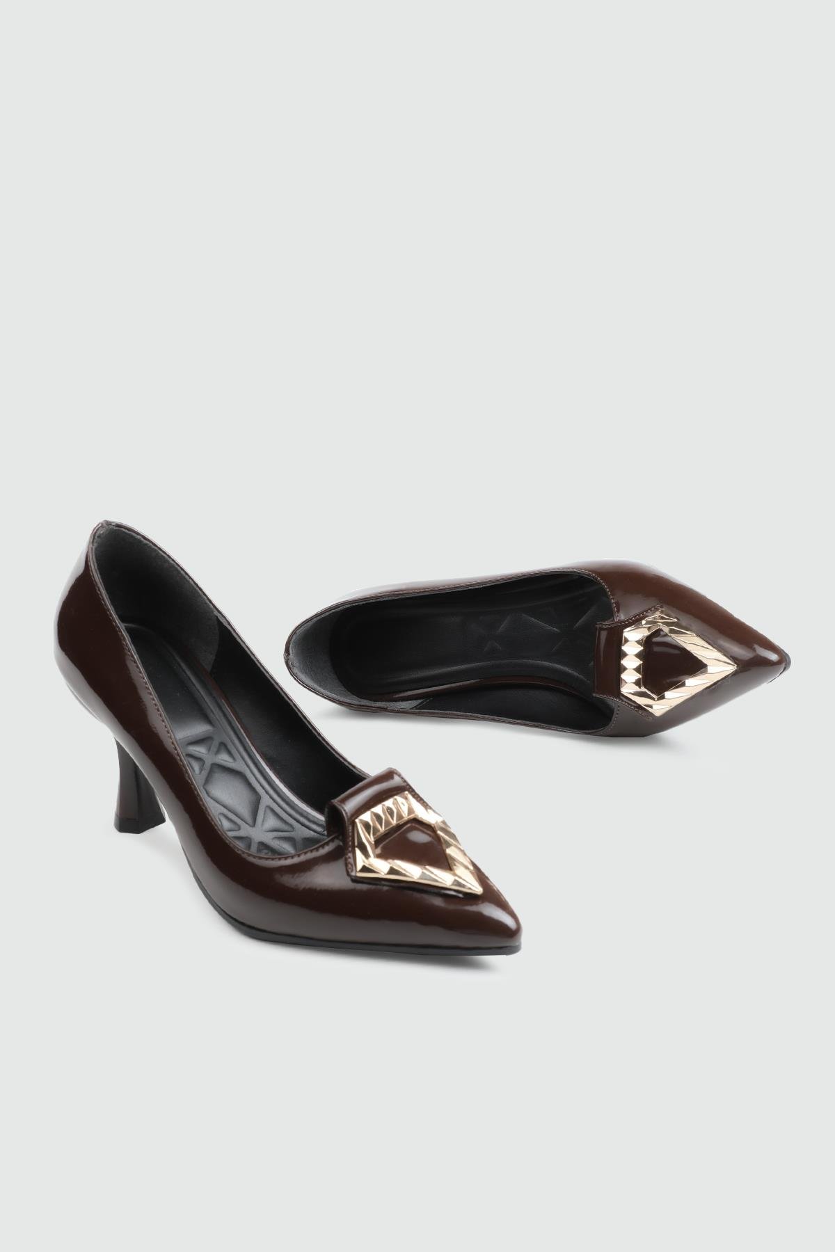 Hasır Örgülü Püsküllü Kahve Rugan Kadın Ayakkabı MÇ-215 Kadın Günlük Ayakkabı Carla Bella My Bella MHÇ-044 Kadın 25K