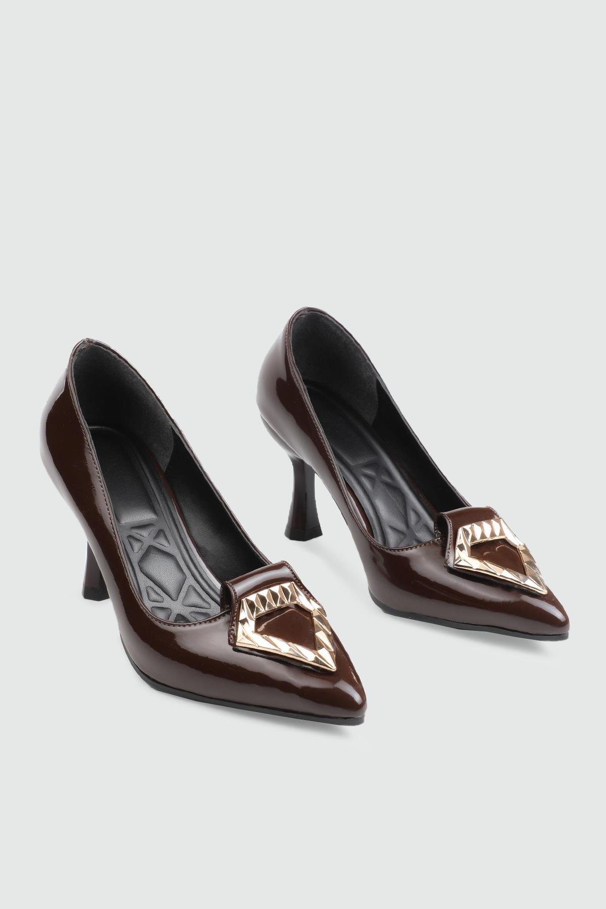 Hasır Örgülü Püsküllü Kahve Rugan Kadın Ayakkabı MÇ-215 Kadın Günlük Ayakkabı Carla Bella My Bella MHÇ-044 Kadın 25K