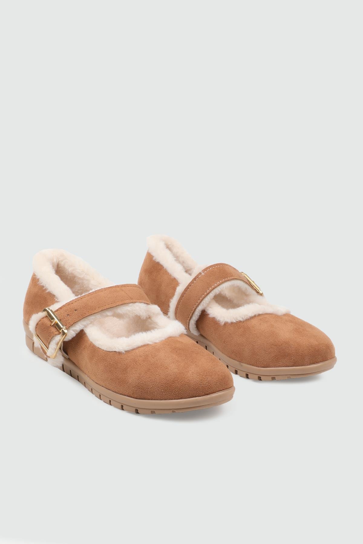 Hasır Örgülü Taba Kadın Ayakkabı BOŞ Kadın Günlük Ayakkabı Carla Bella My Bella HŞ-2025 Kadın 25K