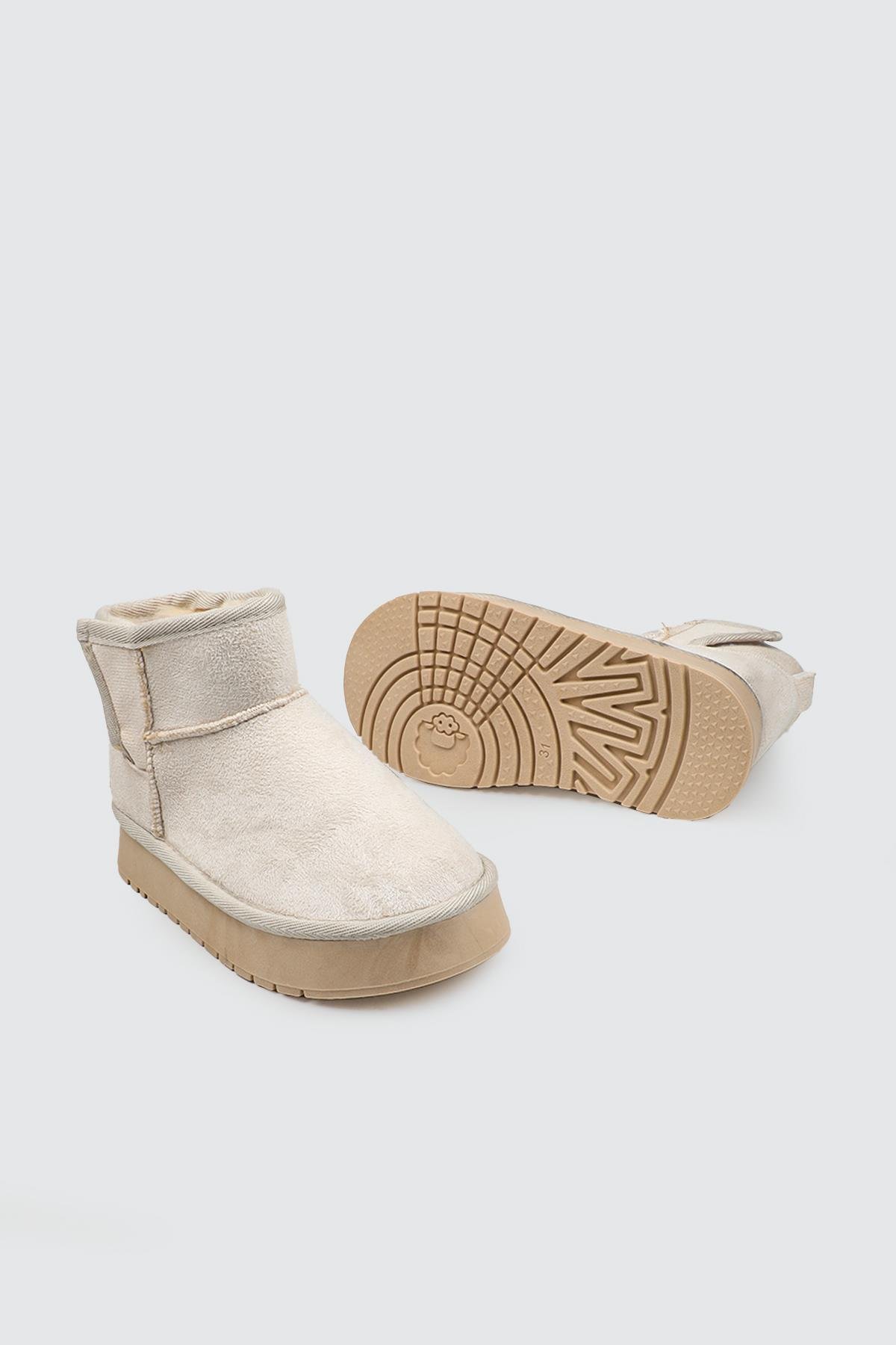 İçi Tüylü Rahat Bej Kadın Bot FY-2025 Kadın Günlük Conford Bot MyBella My Bella FY-2025 FİLET 25K