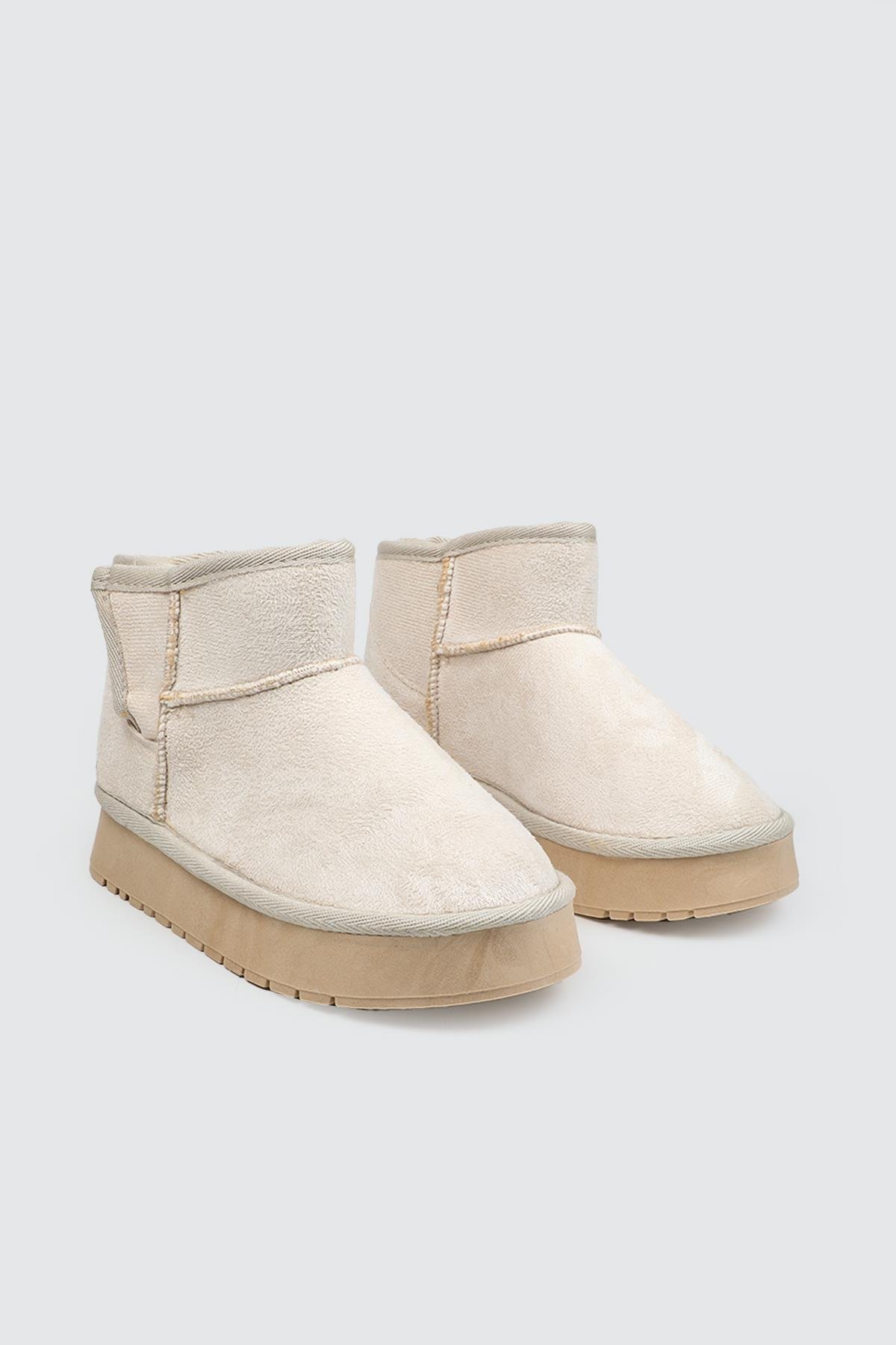 İçi Tüylü Rahat Bej Kadın Bot FY-2025 Kadın Günlük Conford Bot MyBella My Bella FY-2025 FİLET 25K