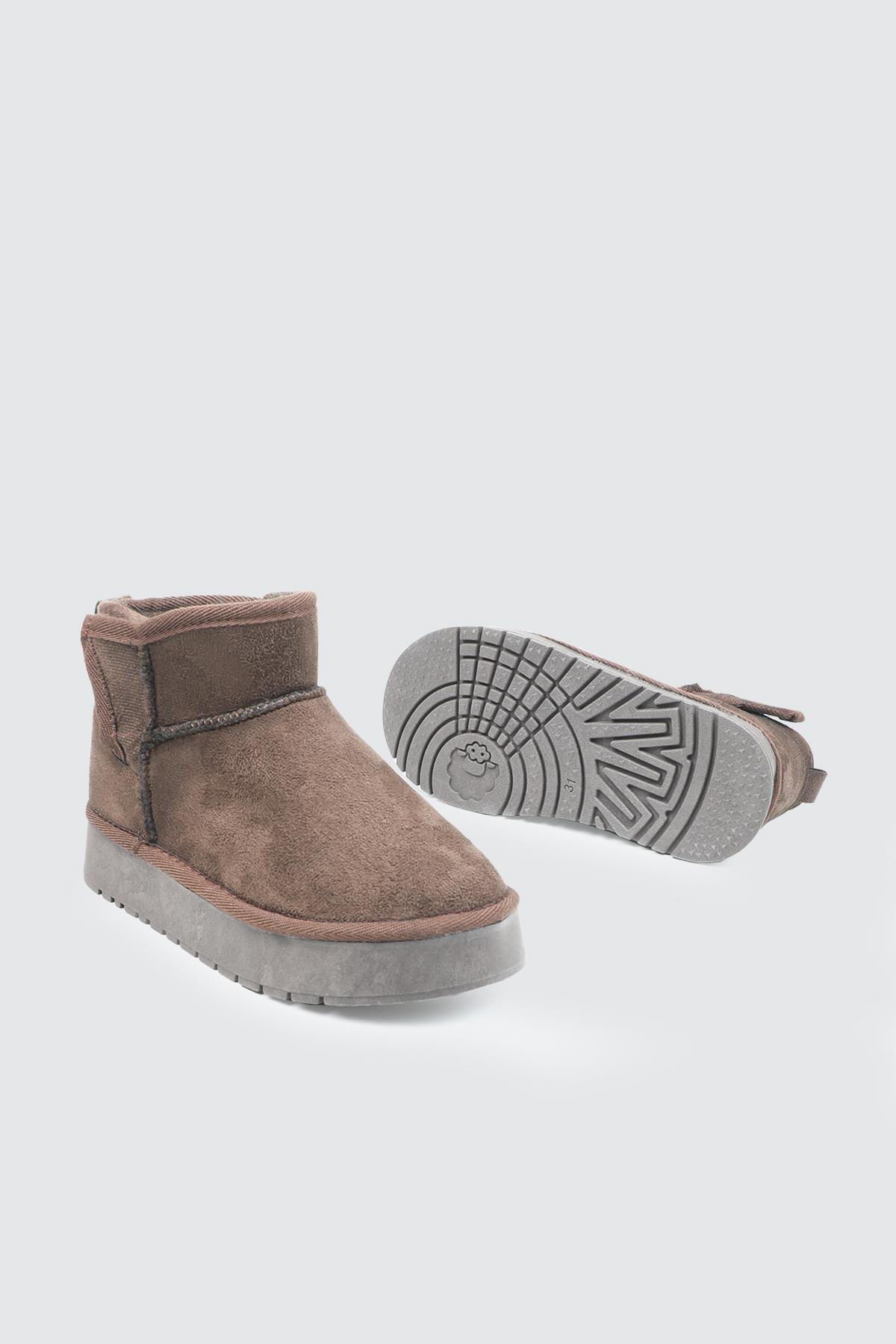 İçi Tüylü Rahat Kahve Kadın Bot FY-2025 Kadın Günlük Conford Bot MyBella My Bella FY-2025 FİLET 25K