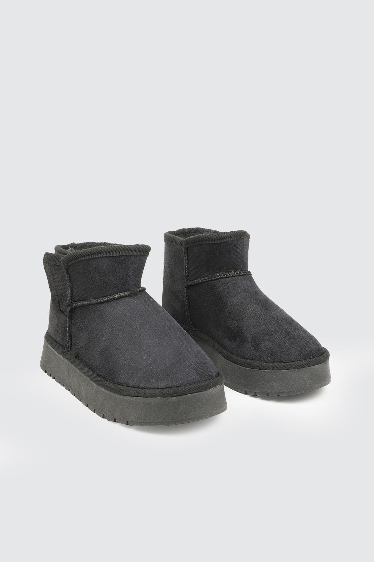 İçi Tüylü Rahat Siyah Kadın Bot FY-2025 Kadın Günlük Conford Bot MyBella My Bella FY-2025 FİLET 25K