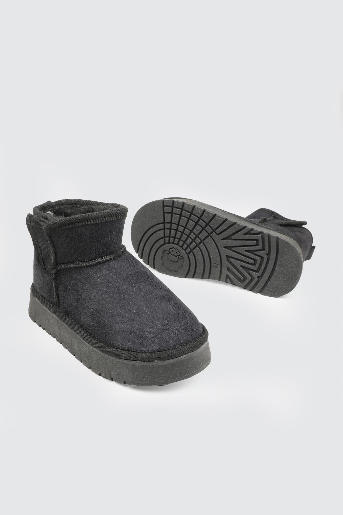 İçi Tüylü Rahat Siyah Kadın Bot FY-2025 Kadın Günlük Conford Bot MyBella My Bella FY-2025 FİLET 25K