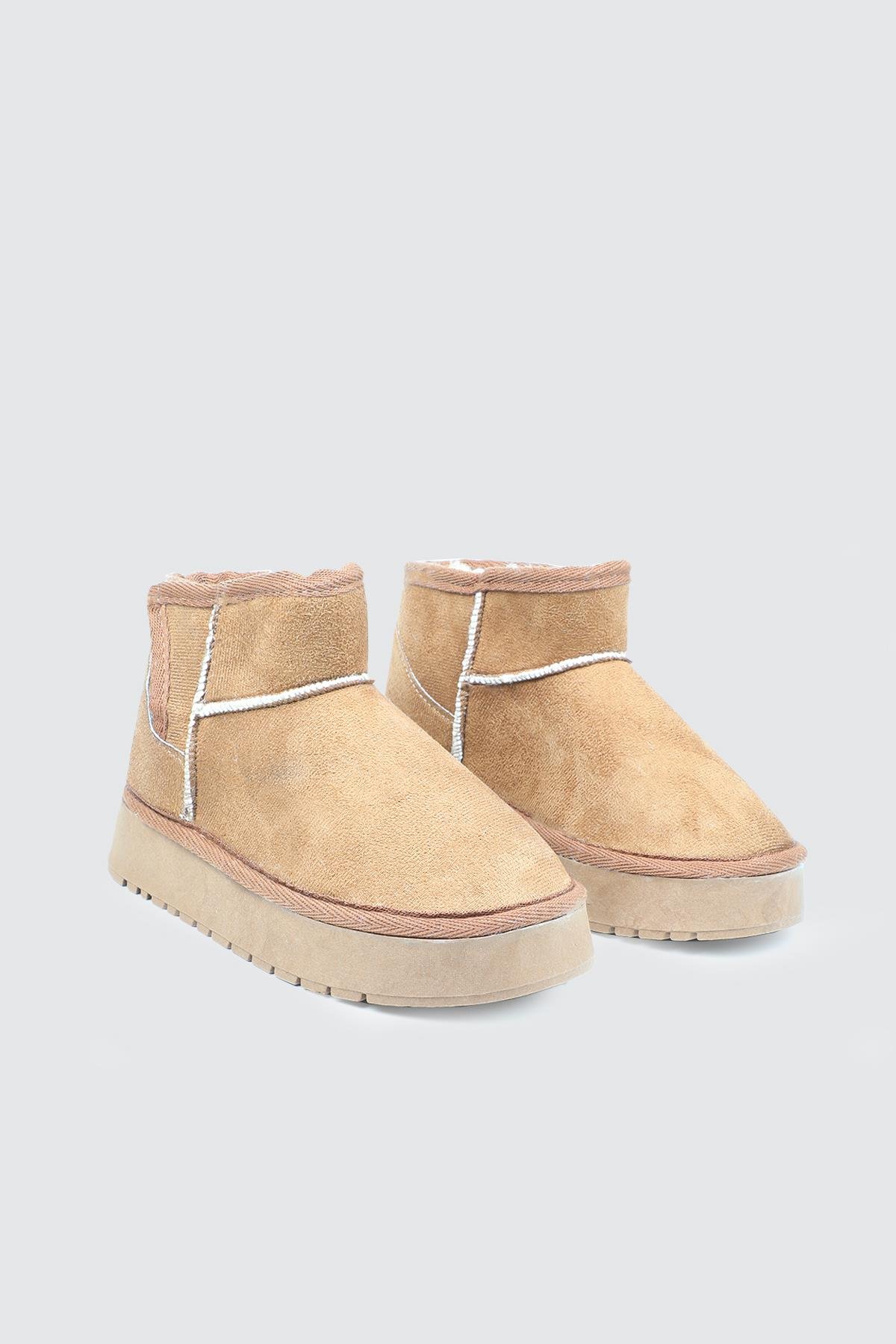 İçi Tüylü Rahat Taba Kadın Bot FY-2025 Kadın Günlük Conford Bot MyBella My Bella FY-2025 FİLET 25K