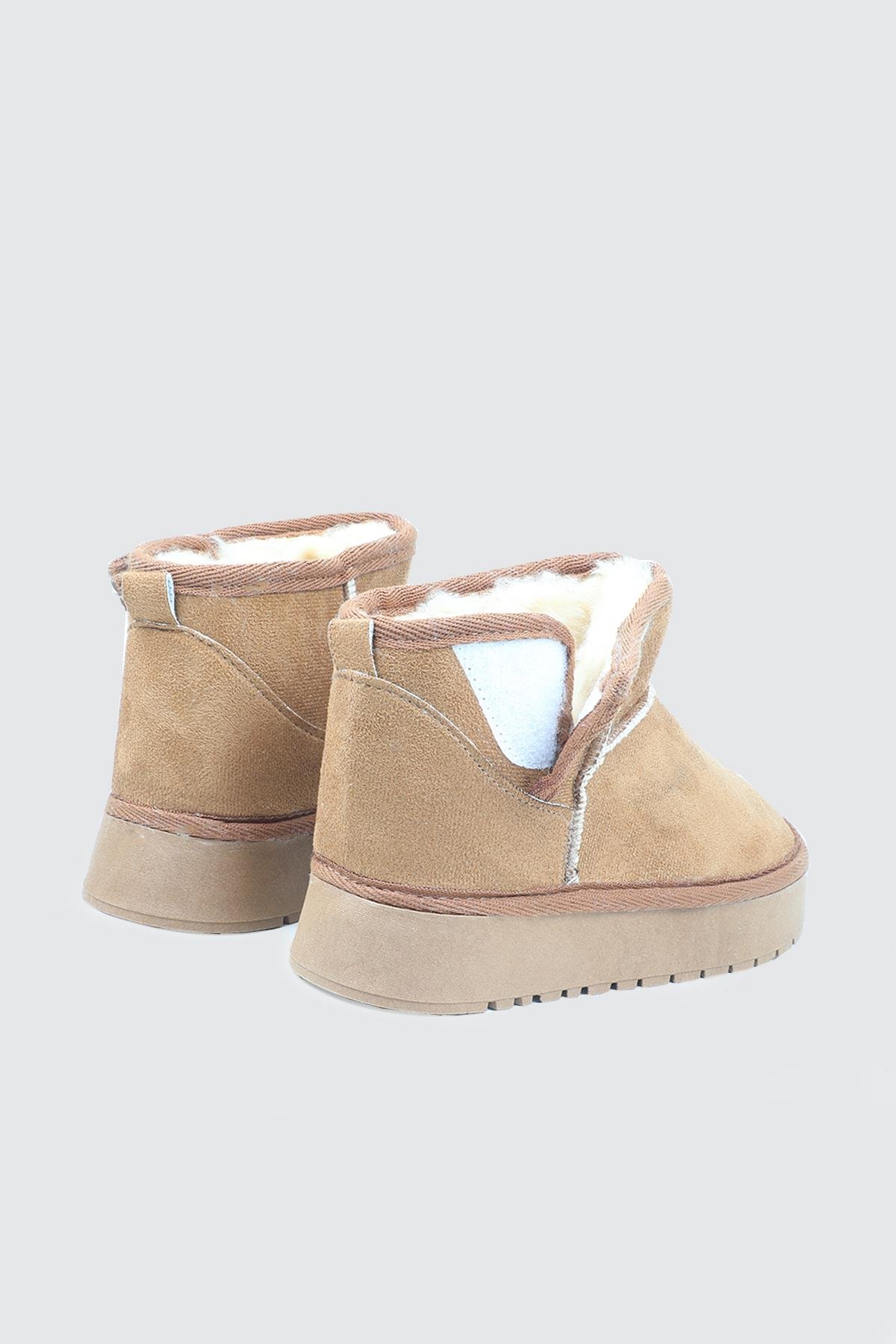 İçi Tüylü Rahat Taba Kadın Bot FY-2025 Kadın Günlük Conford Bot MyBella My Bella FY-2025 FİLET 25K