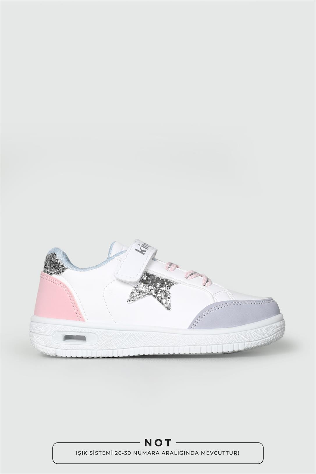 Işıklı Sneaker Beyaz Gümüş Çocuk Spor Ayakkabı MALIBU Çocuk Günlük Spor Ayakkabı Kinetix KİNETİX MALIBU SPOR