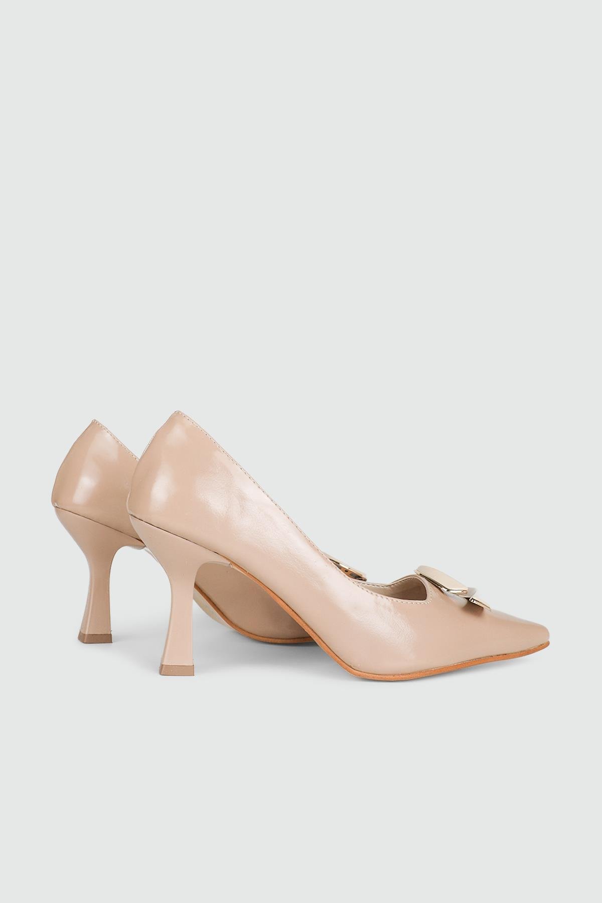 Kadeh Topuklu Sivri Burun Şık Ten Rugan Kadın Ayakkabı MS-YSR127 Kadın Yüksek Topuklu MyBella My bella MS-YSR127 KADIN 24K