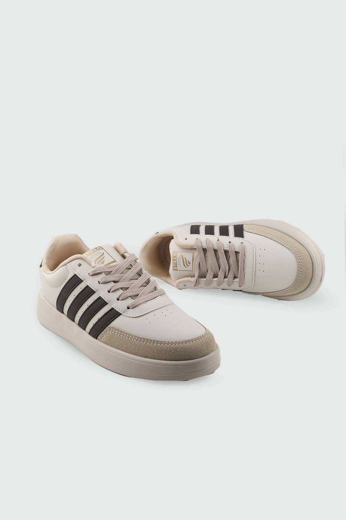 kadın günlük rahat ayakkabı Bej Kahve Spor Ayakkabı STILLO 1012 Kadın Sneaker STİLLO STILLO 26Y 1012 GAR SPOR