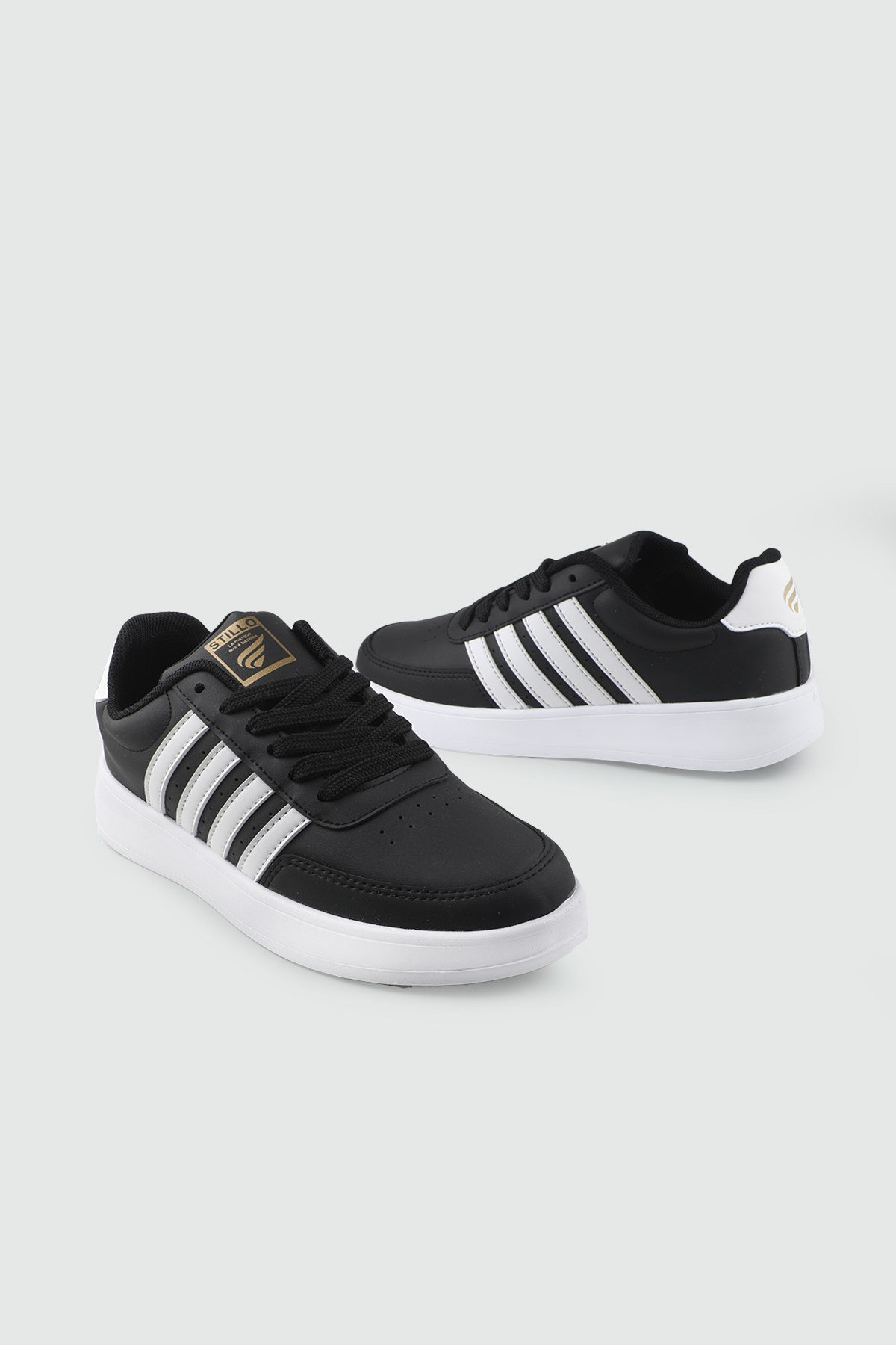 kadın günlük rahat ayakkabı Siyah Beyaz Spor Ayakkabı STILLO 1012 Kadın Sneaker STİLLO STILLO 26Y 1012 GAR SPOR
