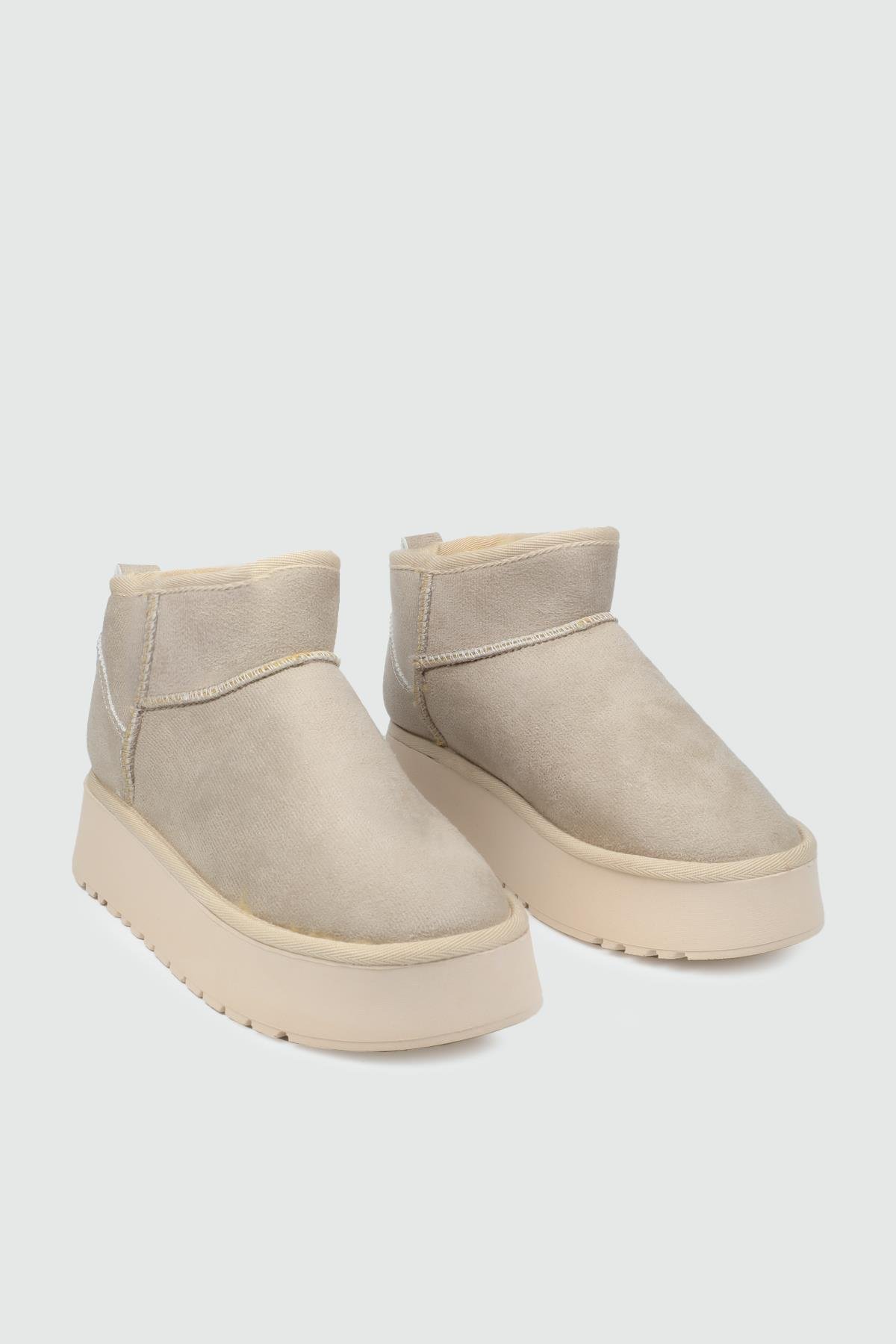 Kalan Taban Bej Kadın Kar Botu SDY-400 Kadın Kar Botu MyBella My Bella SDY-400 Kadın 25K