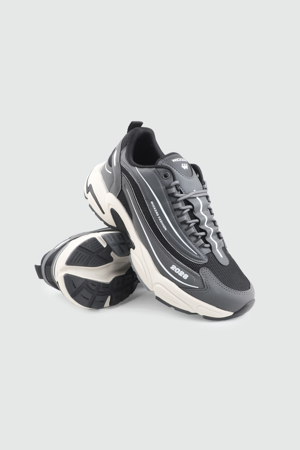 Kalın Taban Erkek Spor Ayakkabı Füme Siyah Bağcıklı Erkek Spor Ayakkabı WİCKERS 2975 Kategorisiz Wickers WİCKERS 26Y 2975 MER SPOR