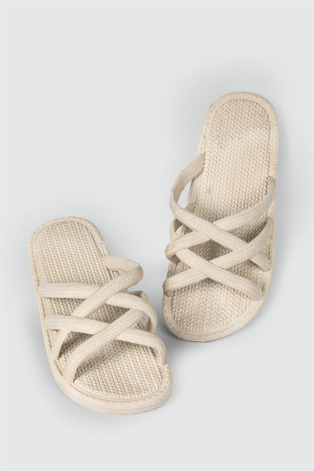 Kaydırmaz Havuz/Deniz/Plaj Bej Kadın Terlik 12494 Kategorisiz Gezer 569128961