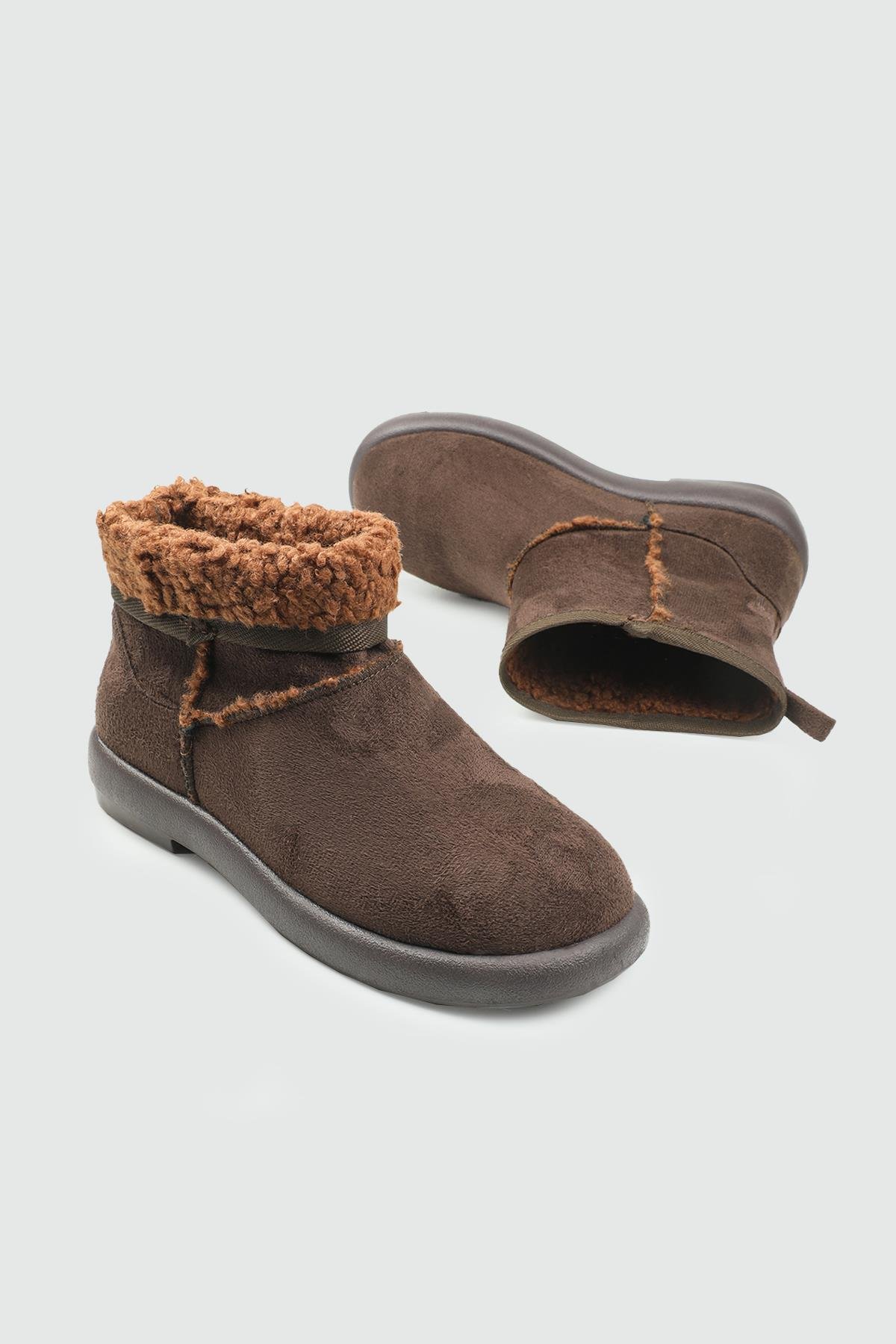 Kaymaz Taban Bağcıklı Fermuarlı Postal Kahve Süet Kadın Bot SP-1902 Kadın Günlük Conford Bot Carla Bella MY BELLA SP-1904 Kadın 25K