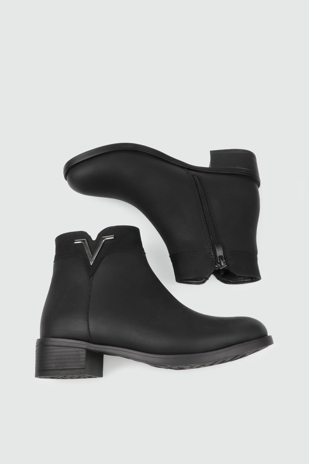 Kaymaz Taban Tokalı Fermuarlı Siyah Zümrüt Kadın Bot PR-148 Kadın Günlük Conford Bot Pretty MY BELLA PR-2165 Kadın 25K