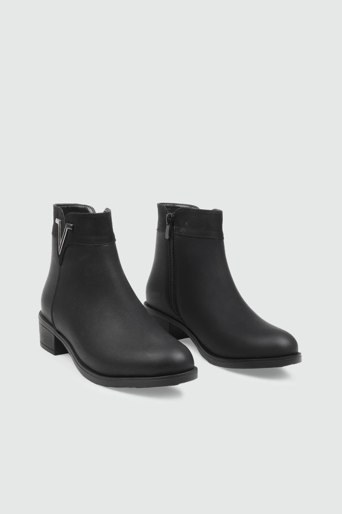 Kaymaz Taban Tokalı Fermuarlı Siyah Zümrüt Kadın Bot PR-148 Kadın Günlük Conford Bot Pretty MY BELLA PR-2165 Kadın 25K