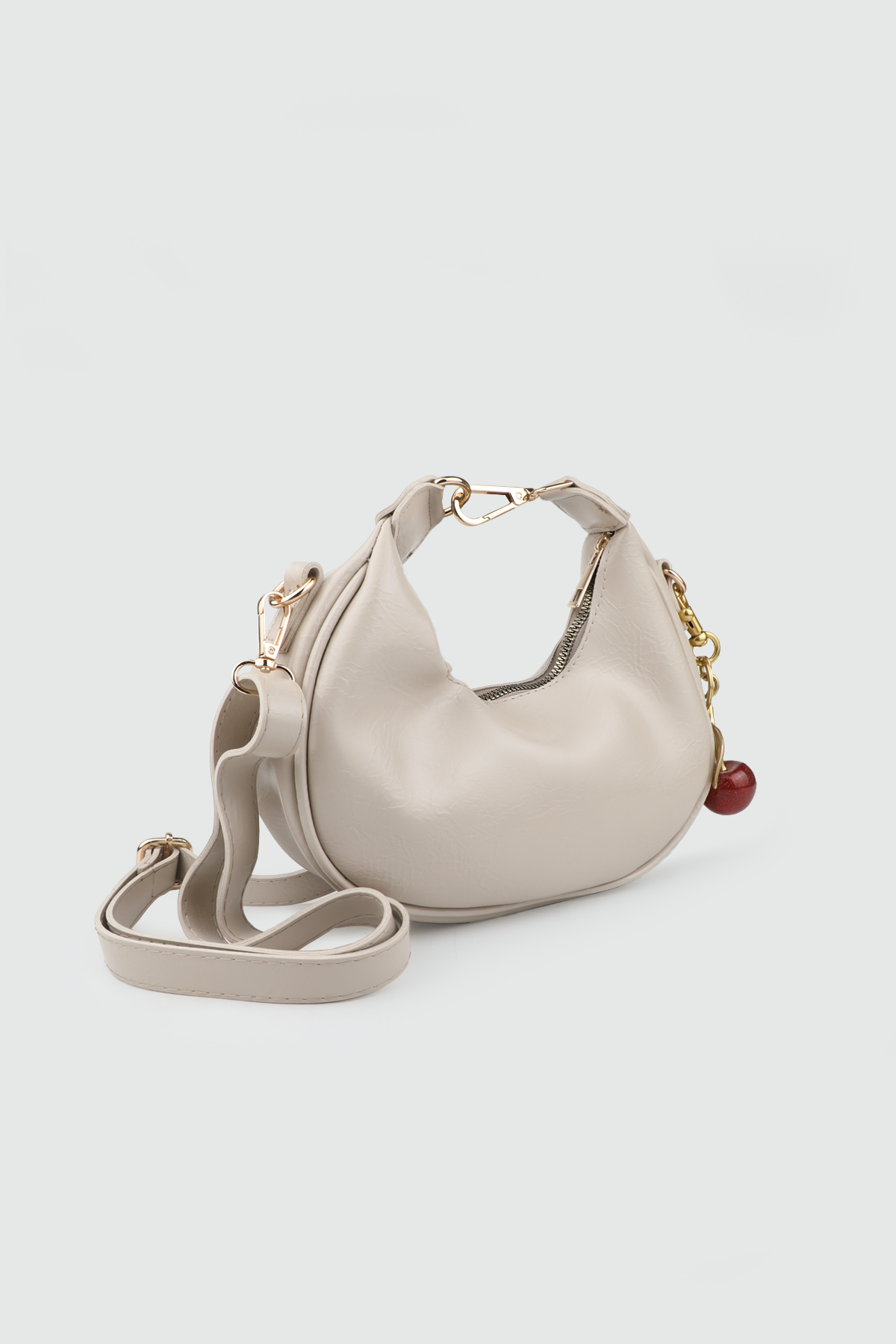 Kirazlı Çanta Bej Kadın Çanta BELLA TAG AH-713 Günlük Çanta BELLA TAG BELLA TAG AH-713 KADIN