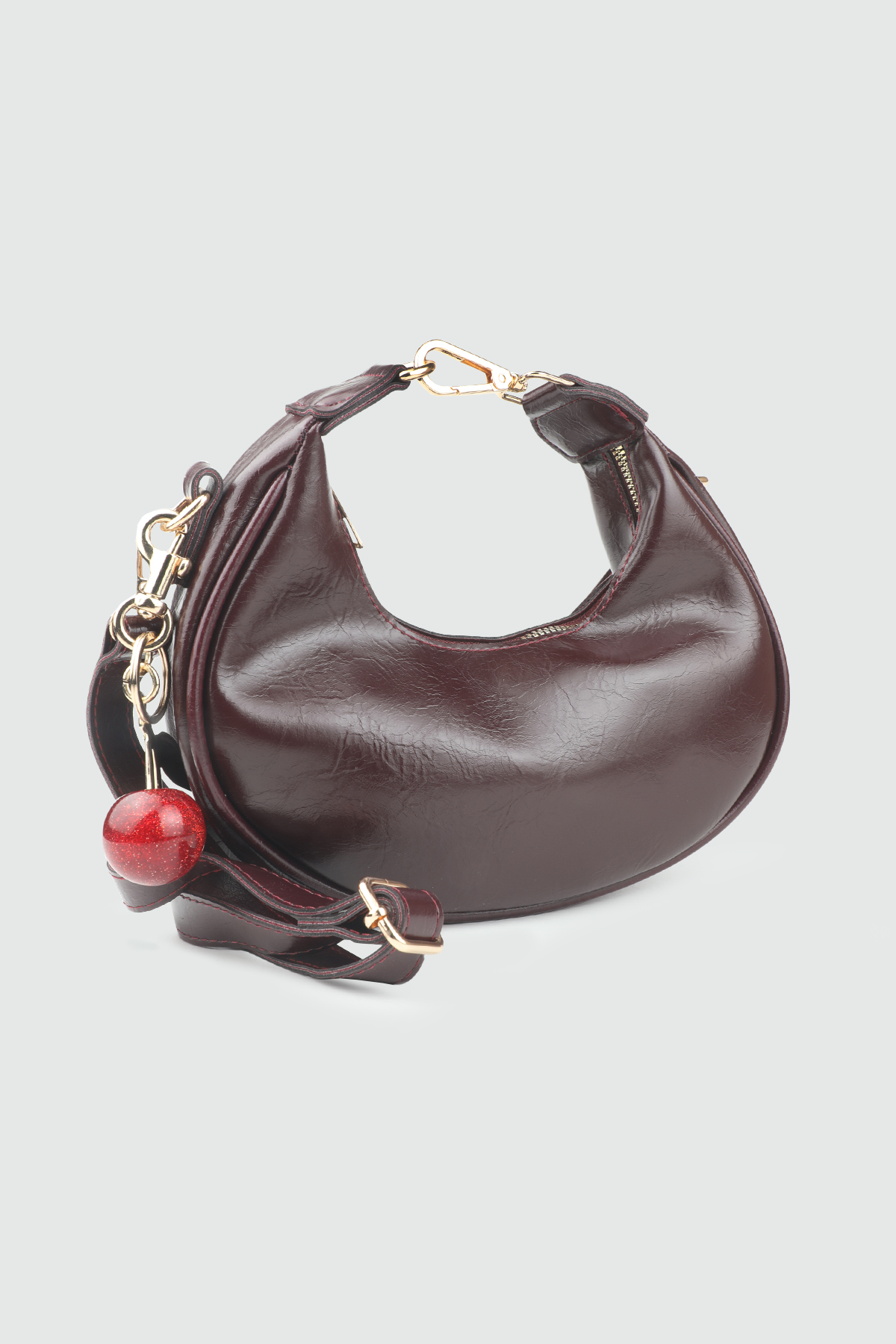 Kirazlı Çanta Bordo Kadın Çanta BELLA TAG AH-713 Günlük Çanta BELLA TAG BELLA TAG AH-713 KADIN