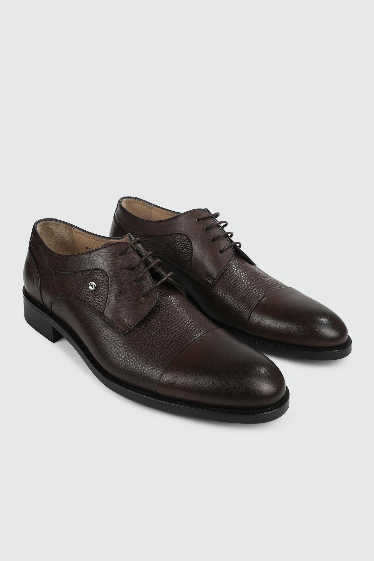 Klasik Deri Kösele Koyu Kahve Floter Erkek Ayakkabı 1740-530 Erkek Klasik Ayakkabı Nevzat Onay 562453363