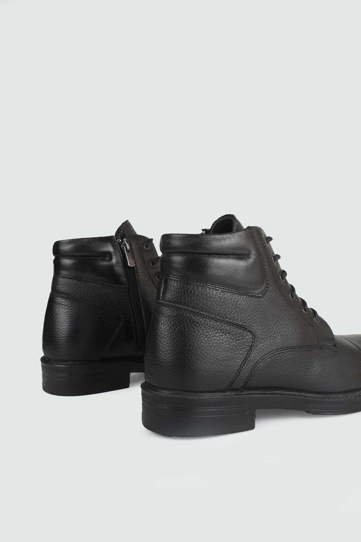 Klasik Deri Siyah Floter Erkek Bot WPLS 212-06 Erkek Günlük Confort Bot Wow Plus WOW PLUS 212-06 MER BOT