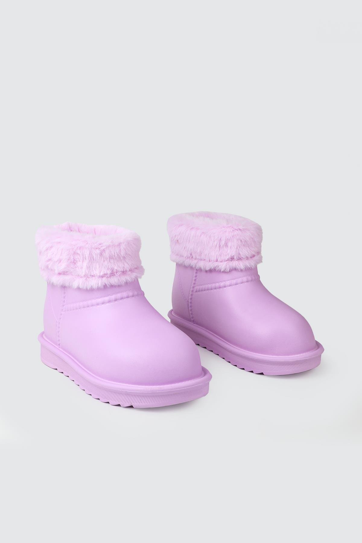 Kürklü Rahat Günlük Lila Bağsız Çocuk Günlük Bot Umaç 2025 FİLET 25K Çocuk Yağmur ve Kar Botu umaç Umaç 2025 FİLET 25K
