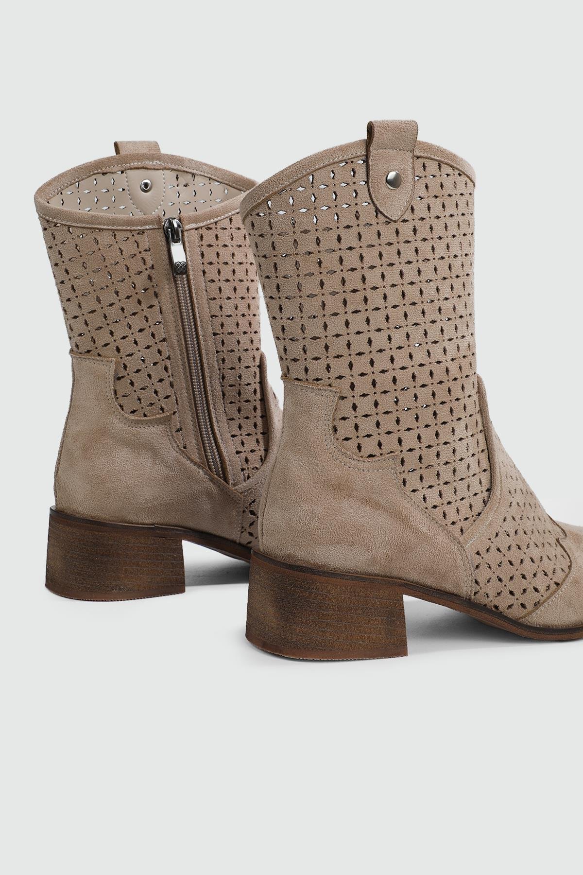 Mevsimlik rahat nesef alan Bej Nubuk Kadın Ayakkabı LDR300 Kadın Günlük Ayakkabı LİDER LİDER 300 Kadın 24Y