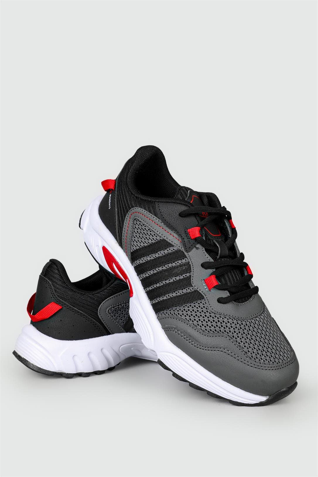 Nefes Alır Bağcıklı Gri Siyah Erkek Spor Ayakkabı 231-1005 Erkek Günlük Spor Ayakkabı M.P M.P 231-1005 MER SPOR 23Y