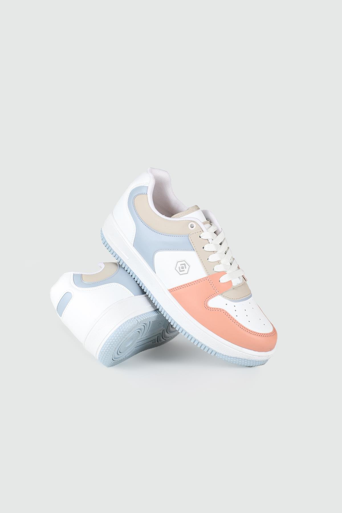 Nefes Alır Fileli Bağcıklı Bebe Mavi Kum Kadın Spor Ayakkabı 2100 Kadın Sneaker Lambırlent LAMBIRLENT 2100 ZEN SPOR