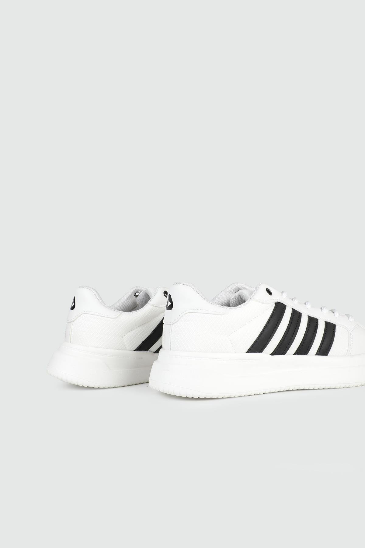 Nefes Alır Fileli Bağcıklı Beyaz Unisex Spor Ayakkabı 2202 Unisex Sneaker Letoon LETOON 2202 UNİSEX SPOR