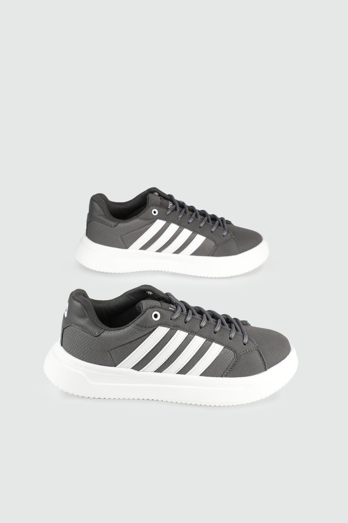 Nefes Alır Fileli Bağcıklı Füme Unisex Spor Ayakkabı 2202 Unisex Sneaker Letoon LETOON 2202 UNİSEX SPOR