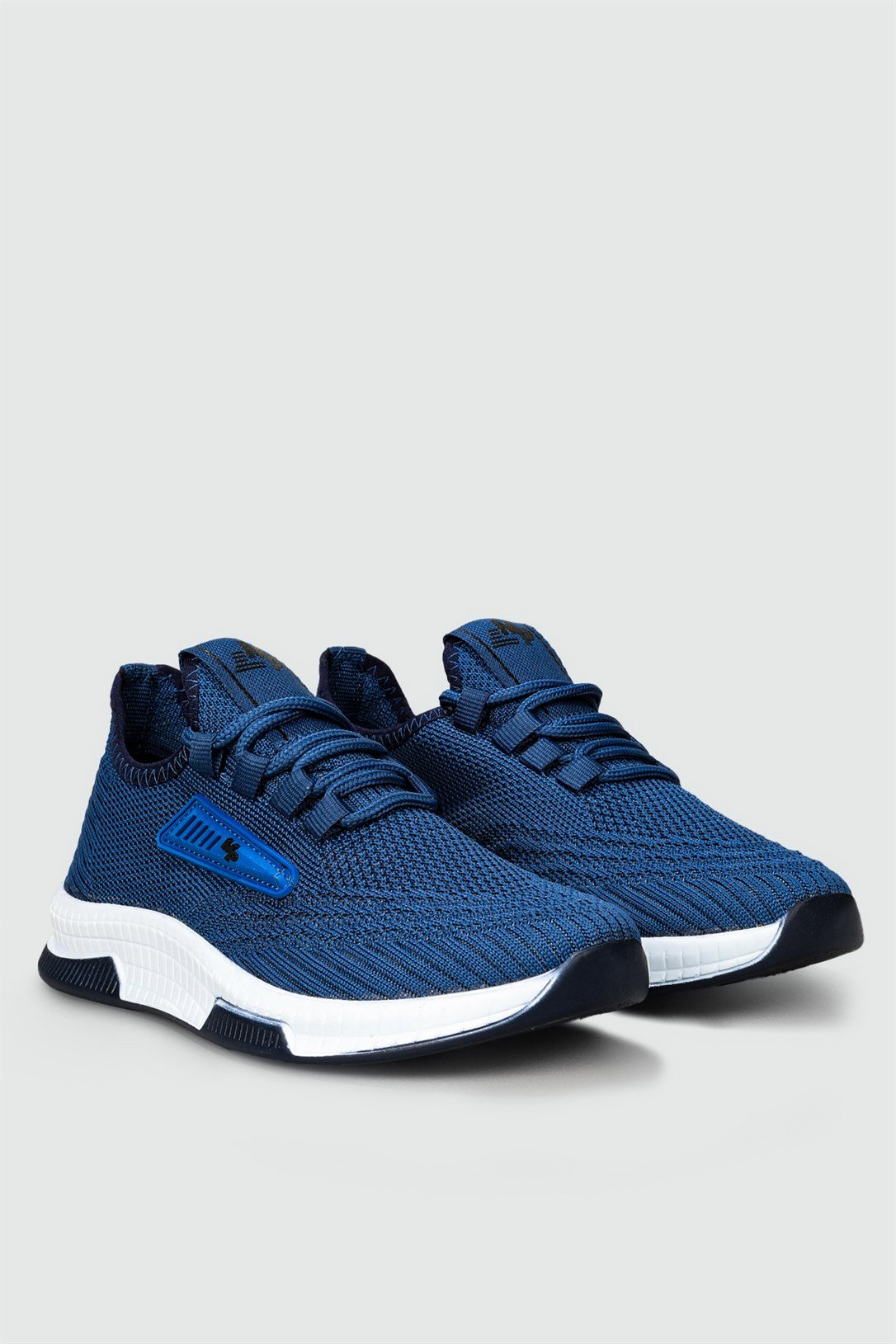 Nefes Alır Fileli Bağcıklı İndigo Unisex Spor Ayakkabı 231-2346 Unisex Günlük Spor Ayakkabı M.P M.P 231-2346 UNİSEX FİLELİ SPR