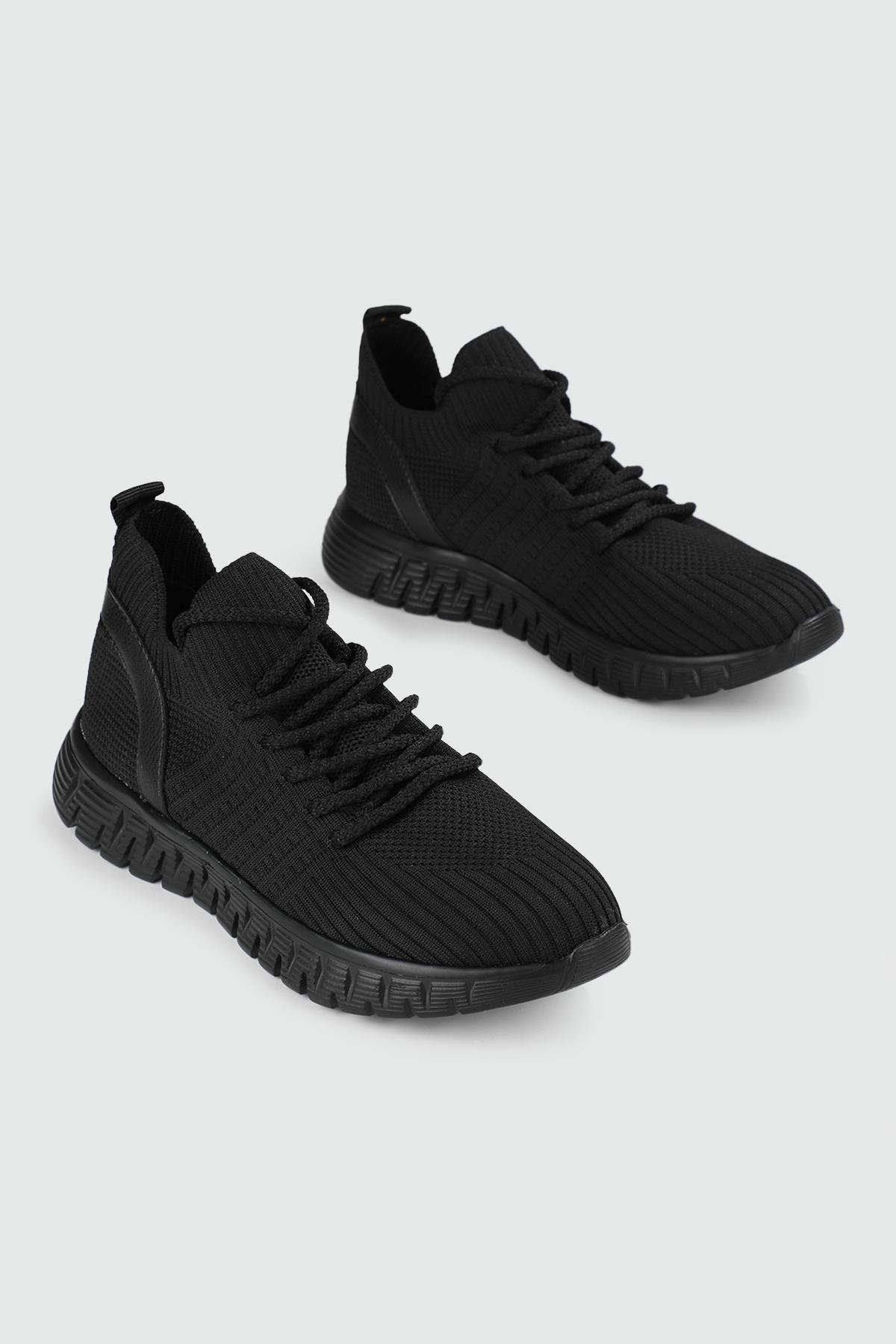 Nefes Alır Fileli Bağcıklı Siyah Kadın Spor Ayakkabı 501 Kadın Günlük Spor Ayakkabı MyBella MY BELLA DV-501 Kadın 24Y