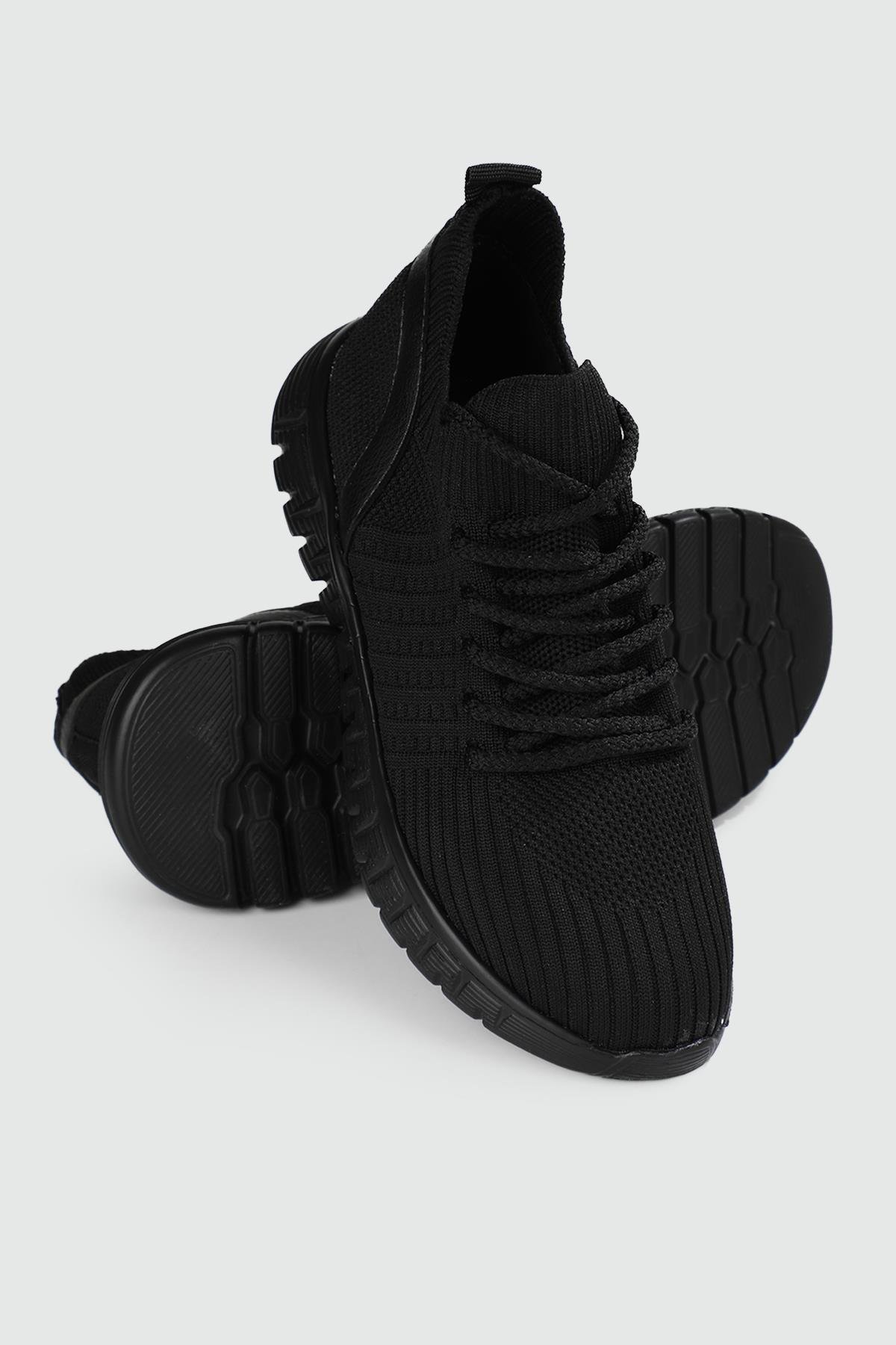 Nefes Alır Fileli Bağcıklı Siyah Kadın Spor Ayakkabı 501 Kadın Günlük Spor Ayakkabı MyBella MY BELLA DV-501 Kadın 24Y