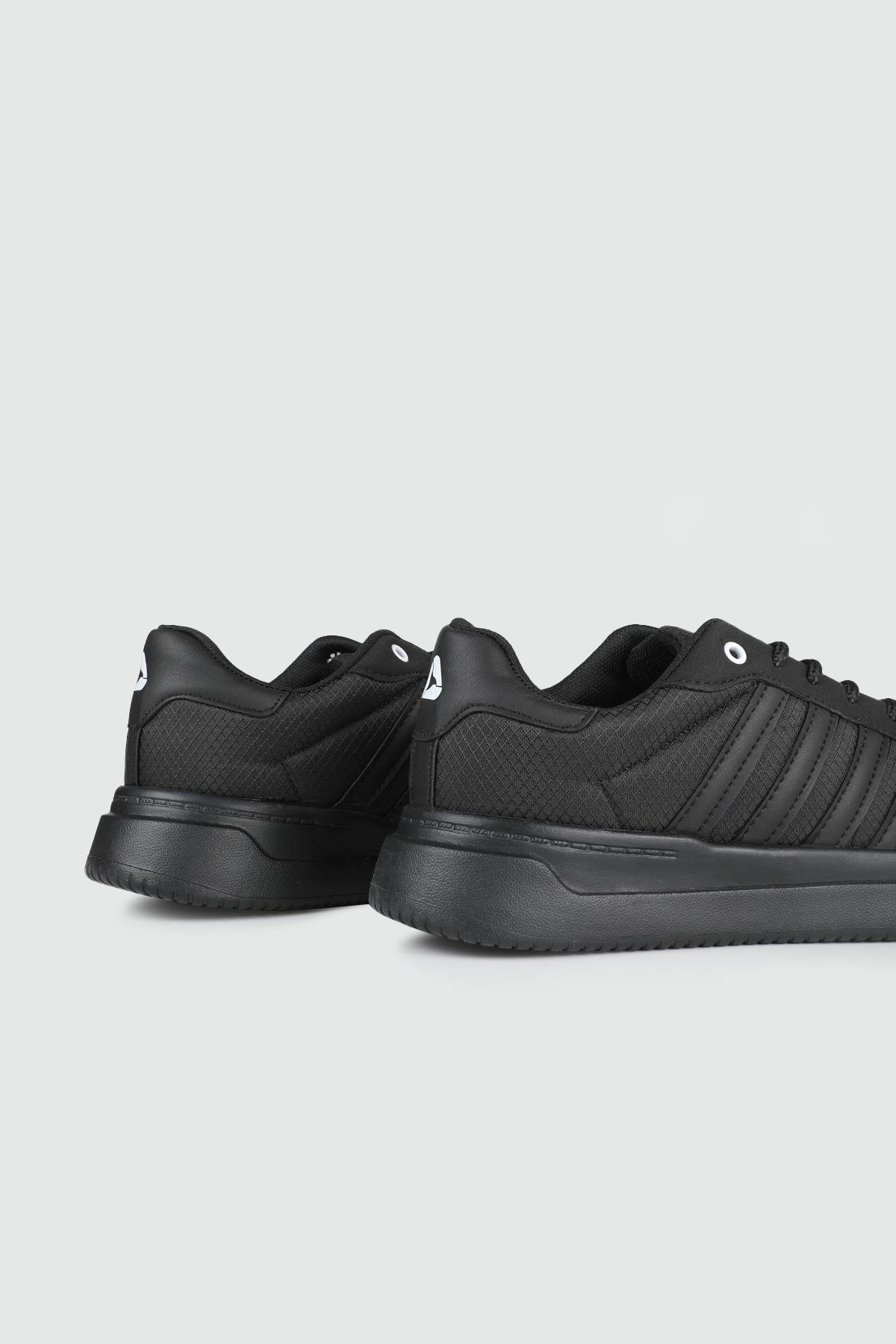 Nefes Alır Fileli Bağcıklı Siyah Unisex Spor Ayakkabı 2202 Unisex Sneaker Letoon LETOON 2202 UNİSEX SPOR