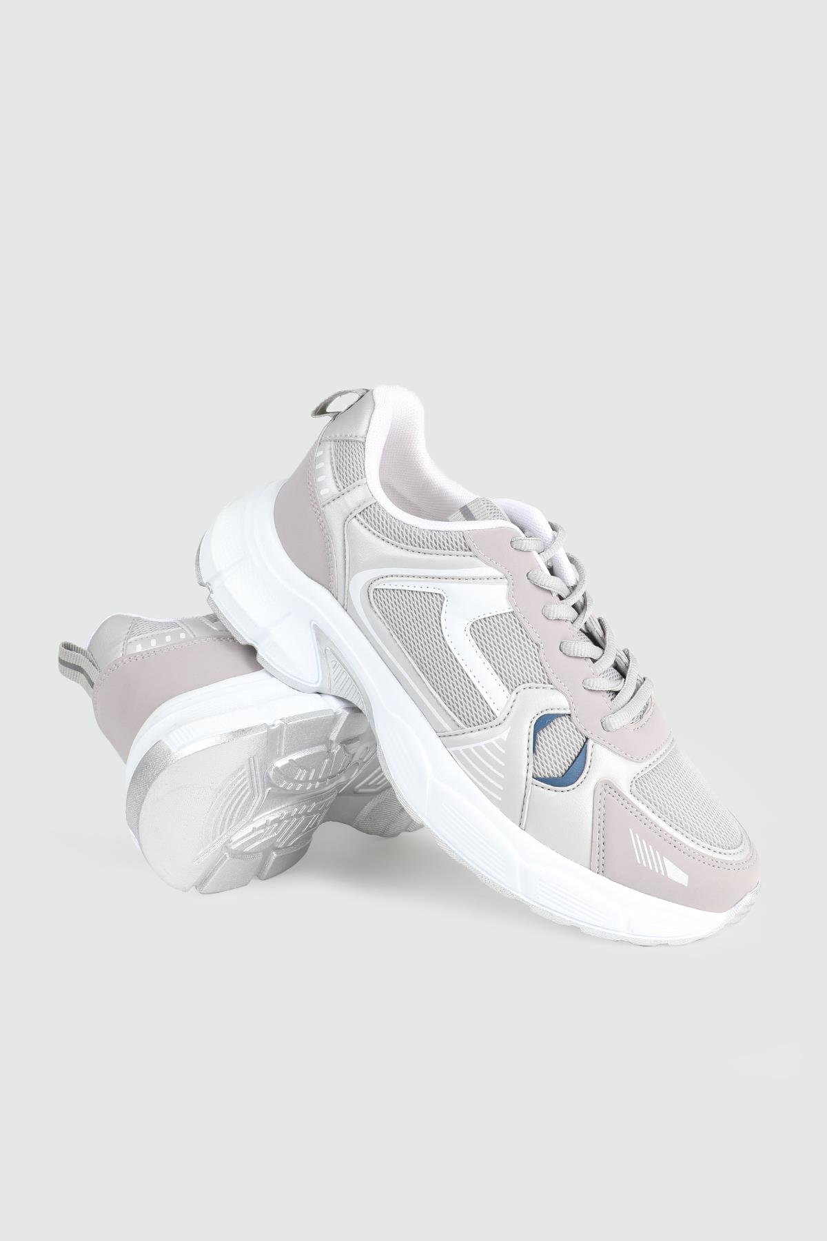 Nefes Alır Kalın Taban Bağcıklı Buz İndigo Beyaz Gümüş Erkek Spor Ayakkabı 7450 Erkek Günlük Spor Ayakkabı REBACK REBACK 7450 MER SPOR