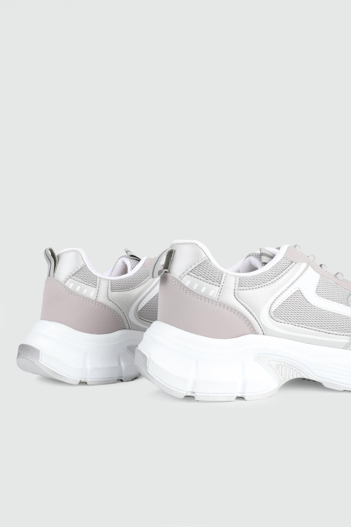 Nefes Alır Kalın Taban Bağcıklı Buz İndigo Beyaz Gümüş Erkek Spor Ayakkabı 7450 Erkek Günlük Spor Ayakkabı REBACK REBACK 7450 MER SPOR